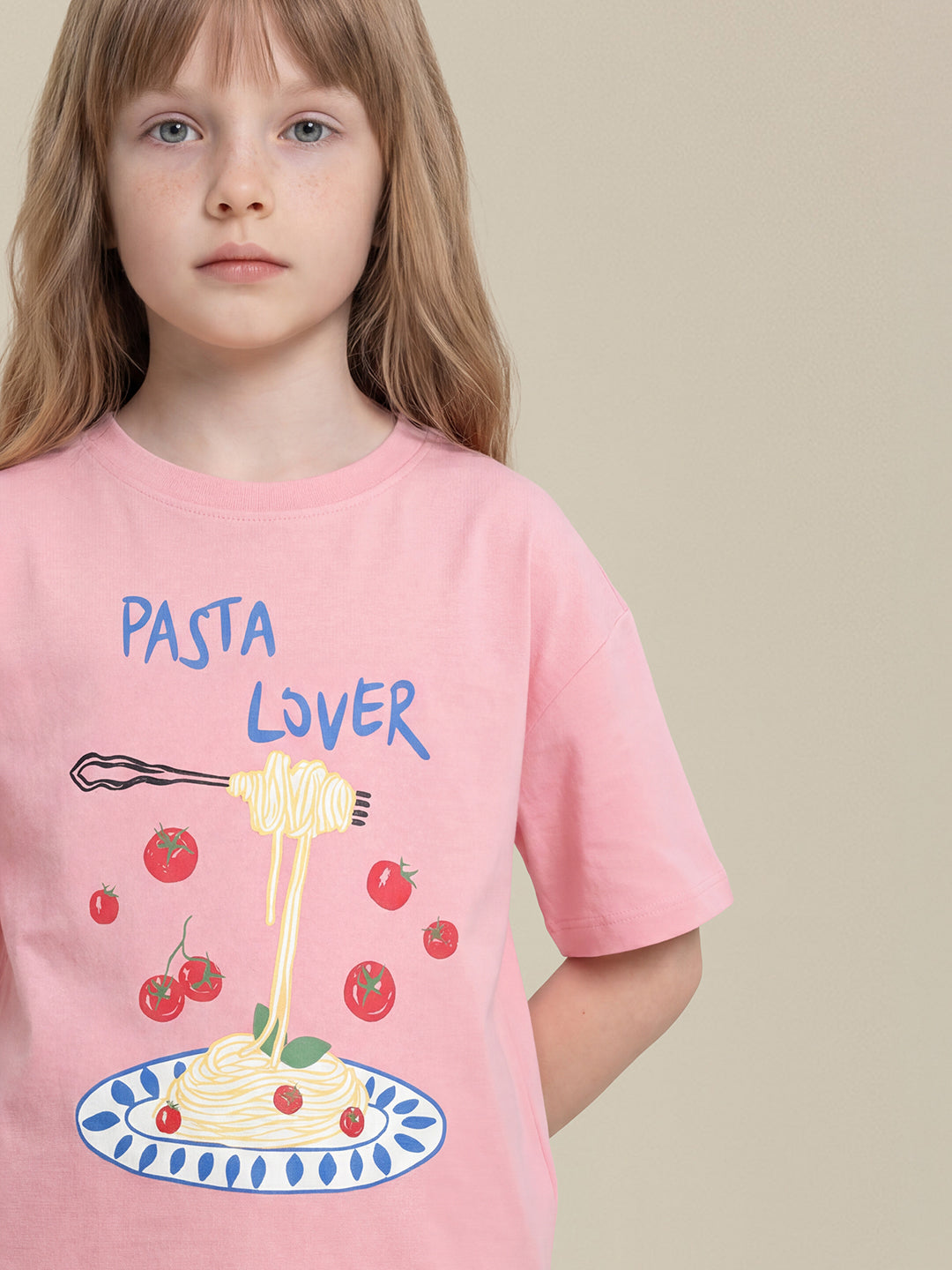 GIRLS Pink Printed T-shirt