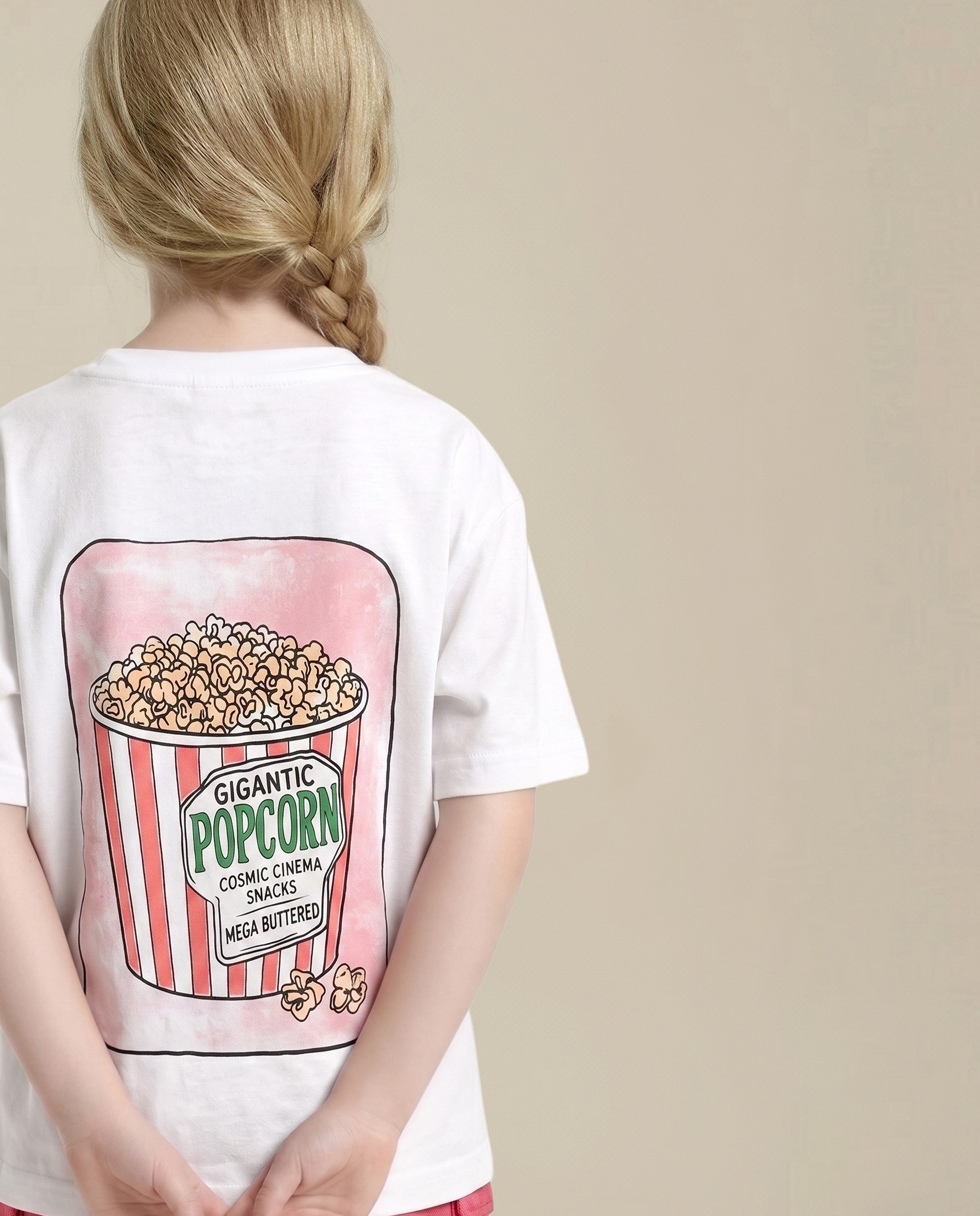 GIRLS White Printed T-shirt
