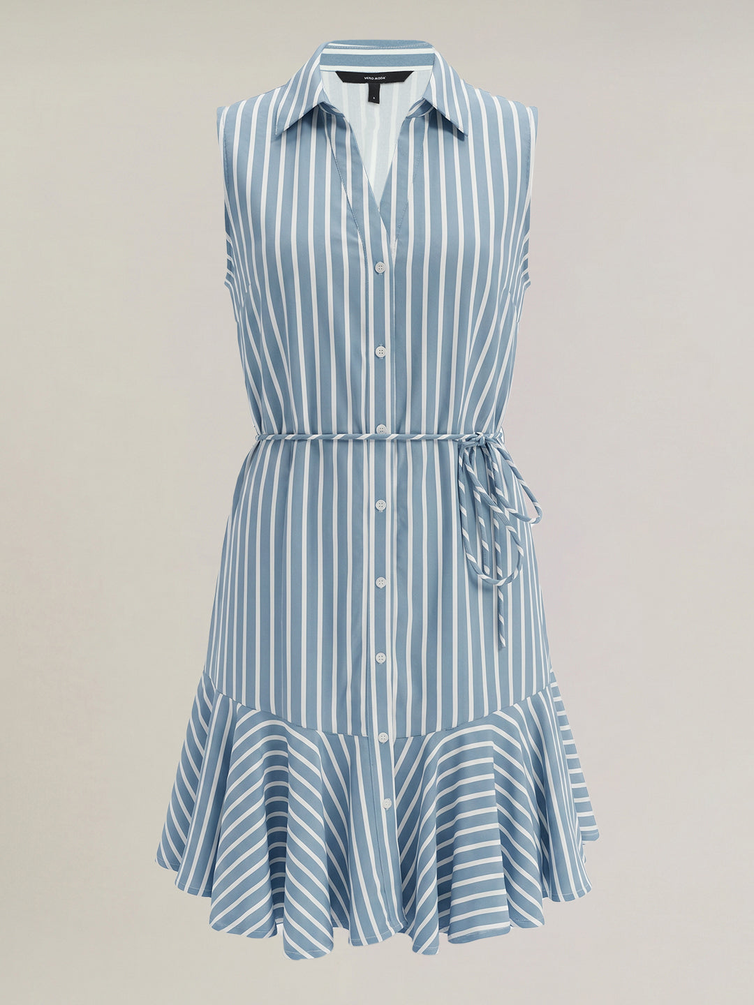 Blue Striped Shirt Dress