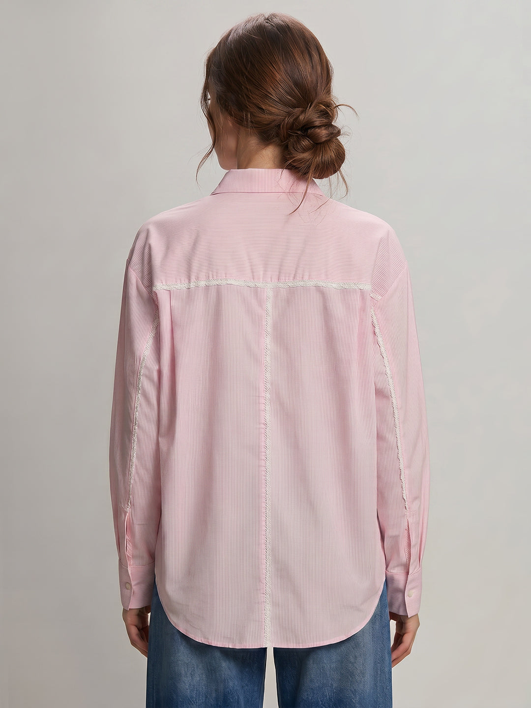 Pink Striped Cotton Shirt