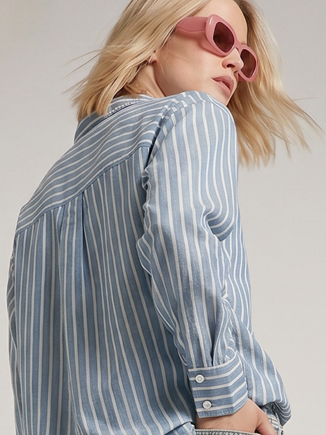 Light Blue Striped Shirt