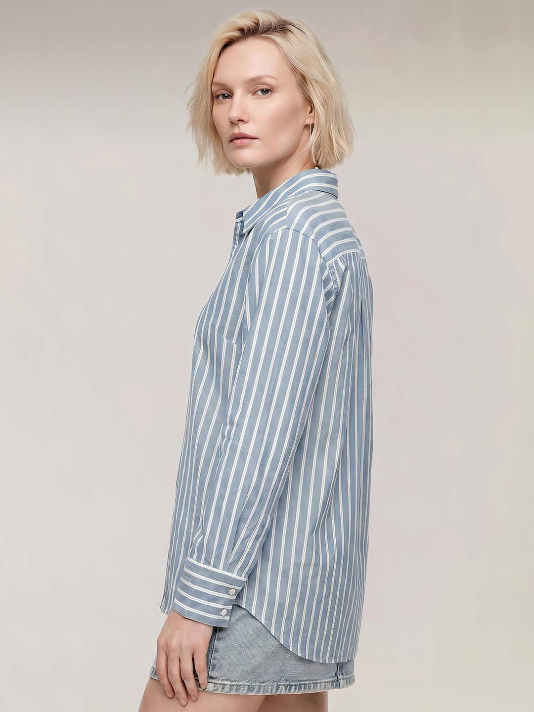 Light Blue Striped Shirt