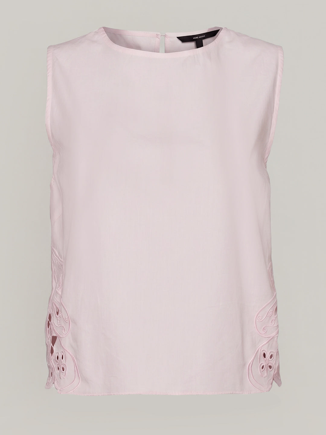 Pink Cut-Work Oversized Top