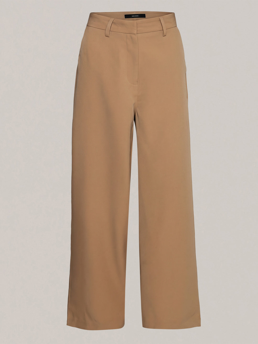 Brown Straight Fit Tailored Pants
