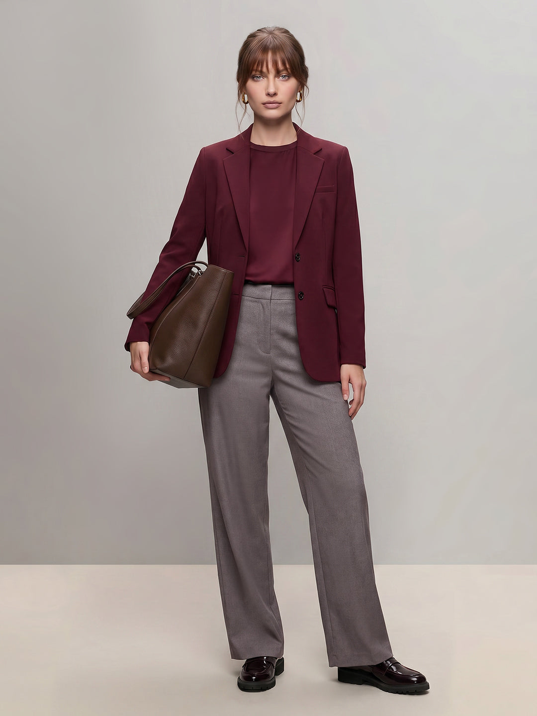 Straight Fit Tailored Pants
