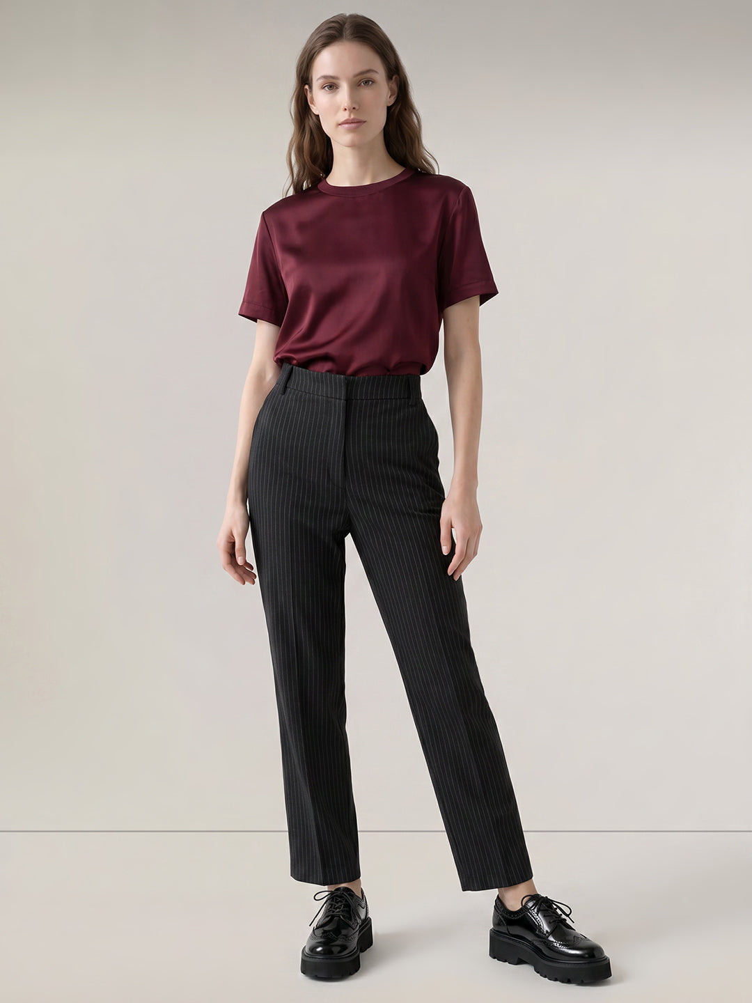 Grey pinstripe tailored Pants