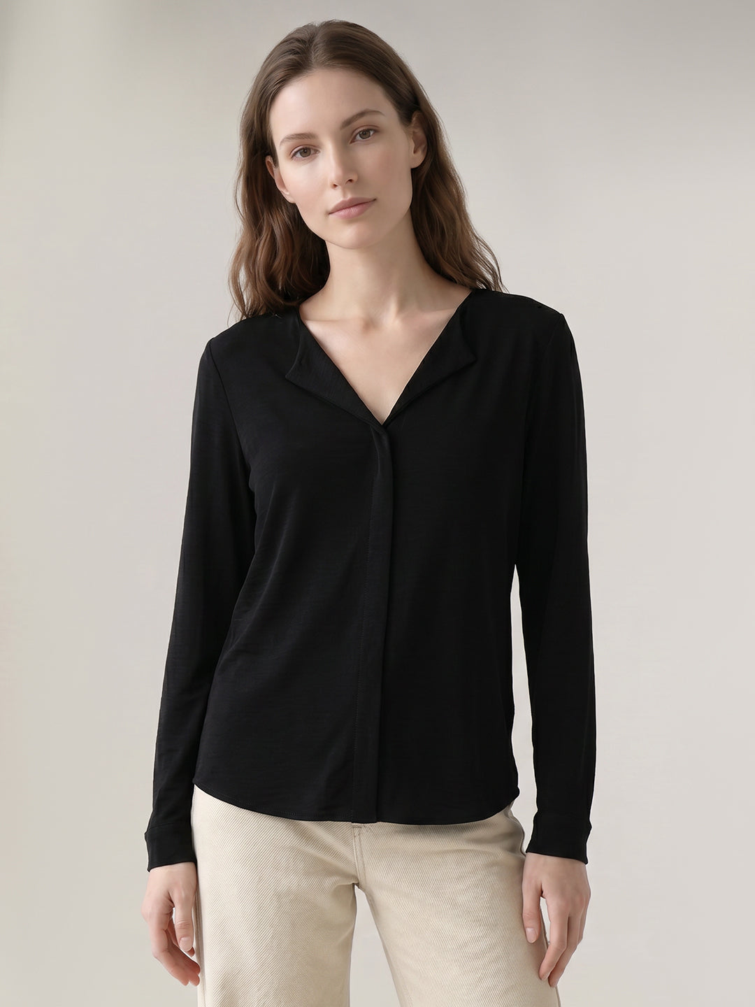 Black Regular Fit Top