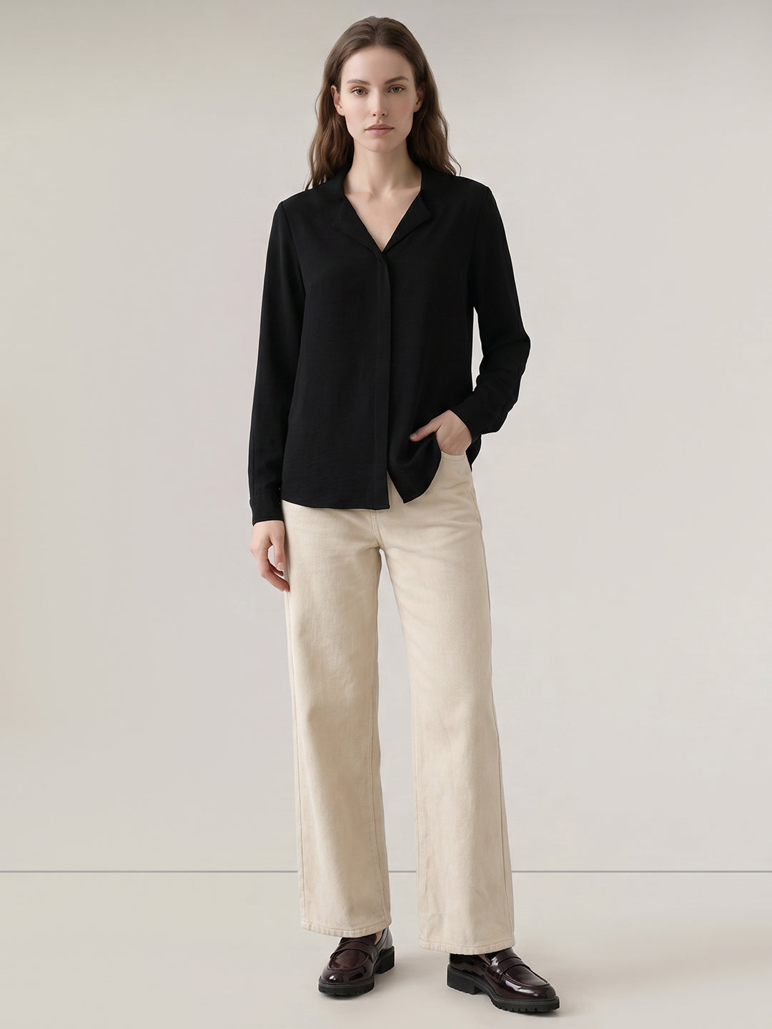 Black Regular Fit Top