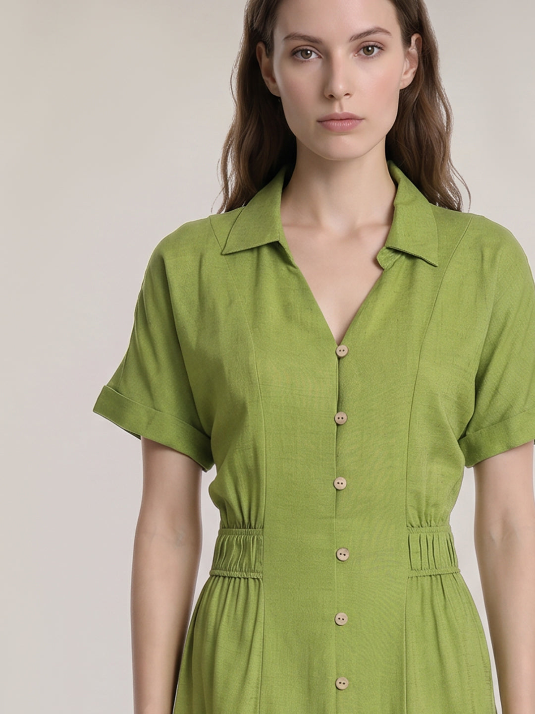 Green Shirt Dress