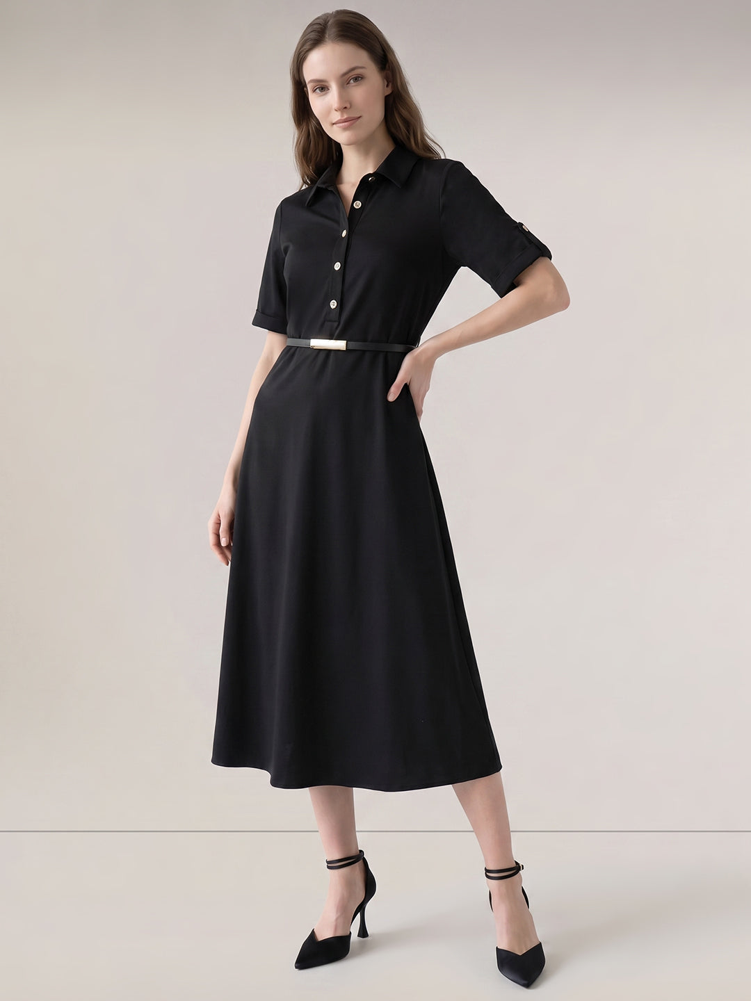 Black Shirt Dress