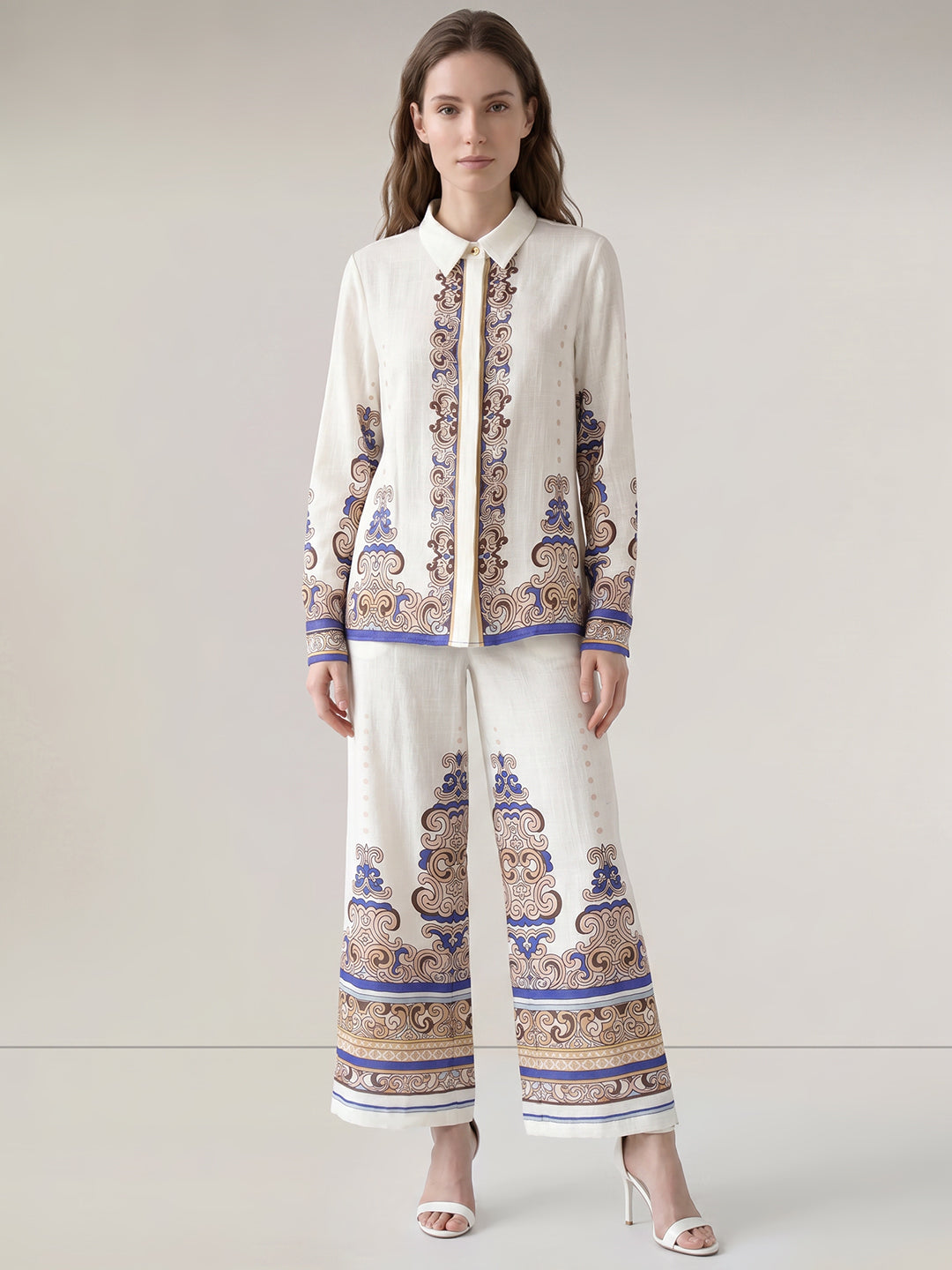 Beige printed Shirt