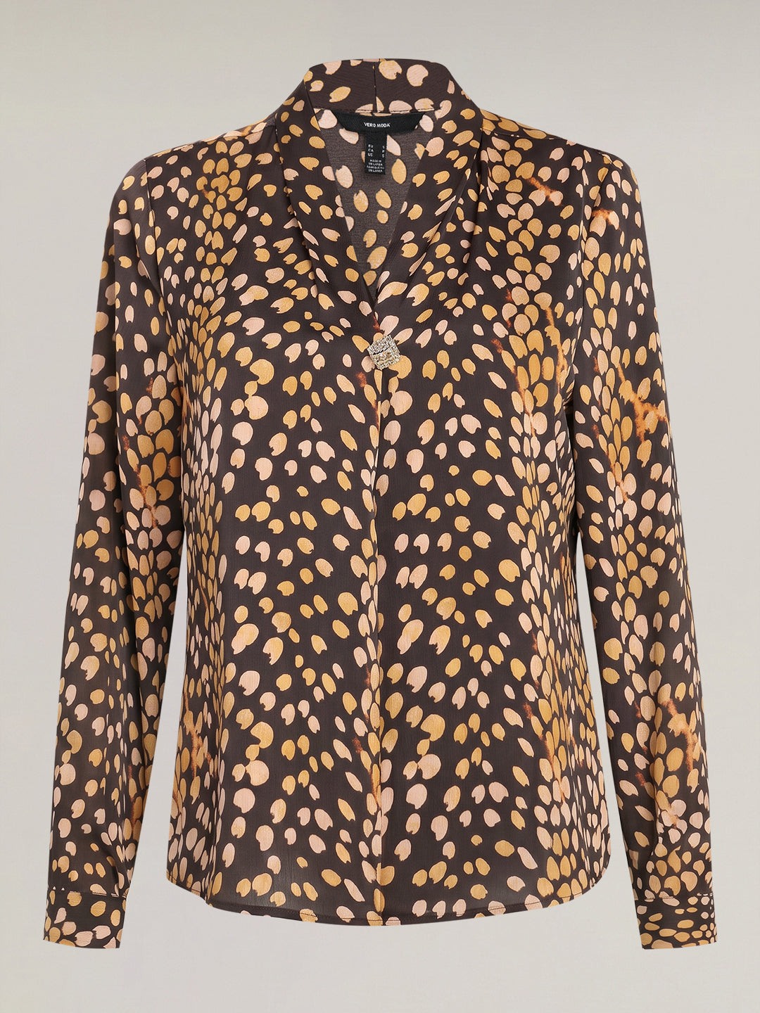 Brown Printed Top