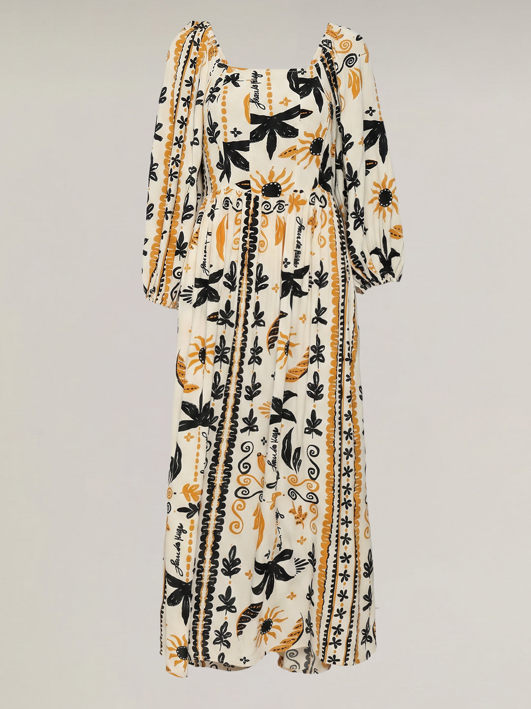 Multi-Colour Printed Midi Dress