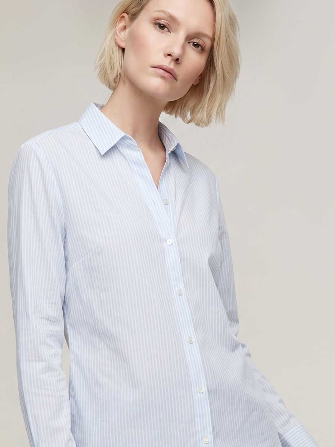 Blue Striped Cotton Shirt