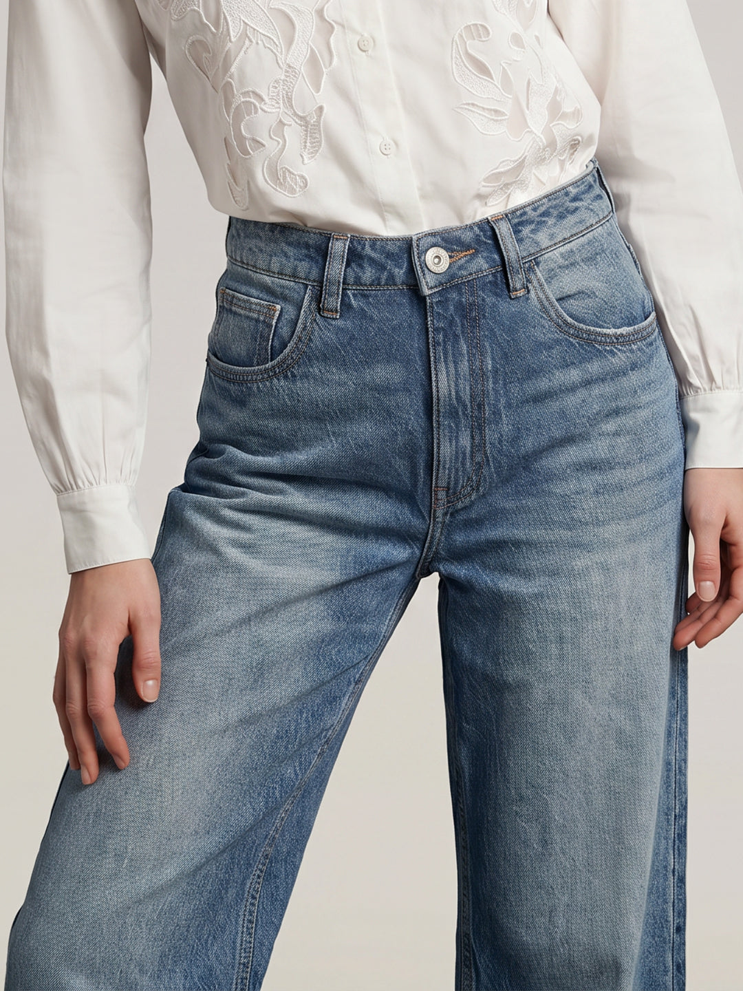 Light Blue Wide Leg Jeans