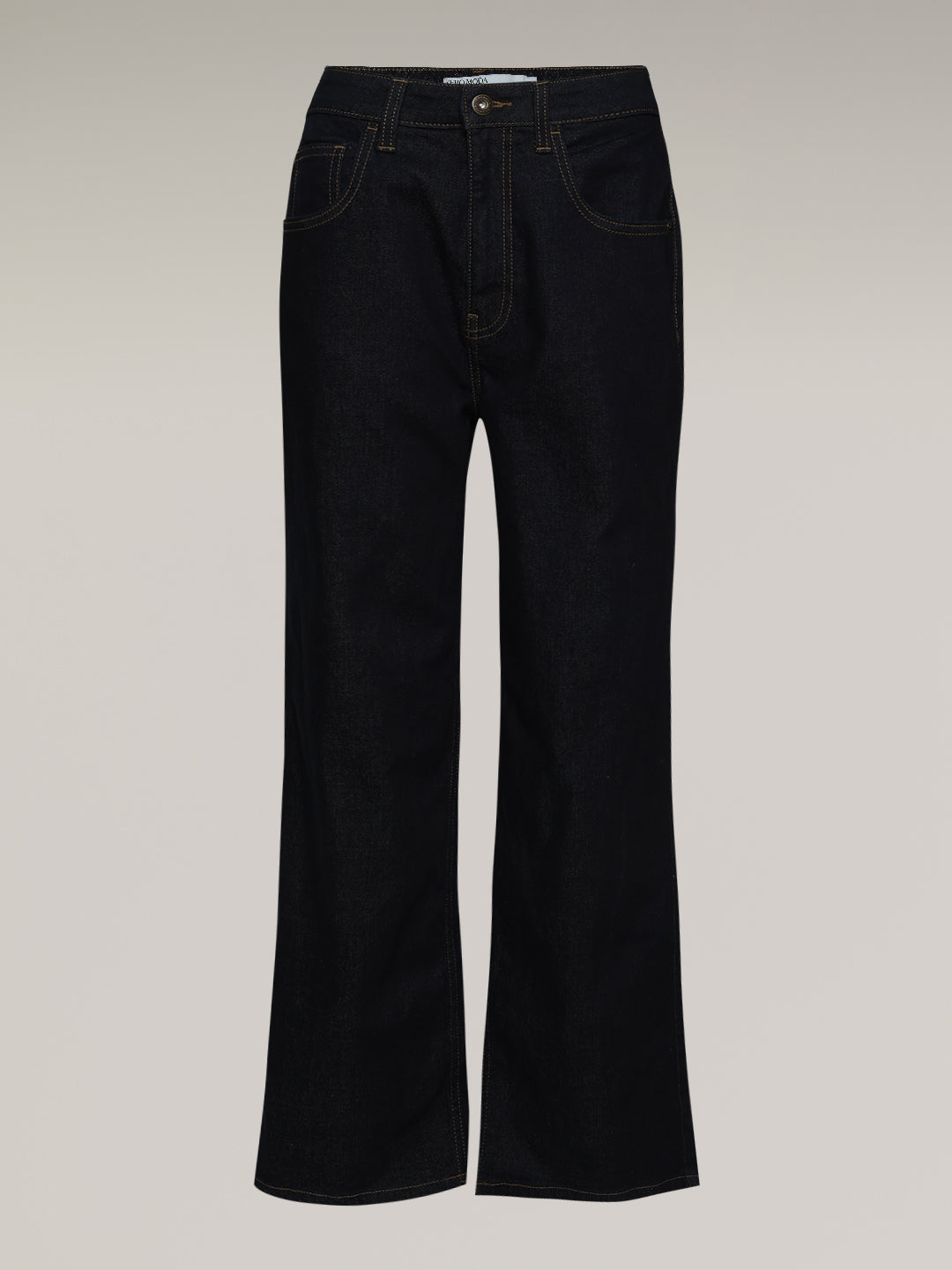 Dark Blue High Rise Wide Leg Jeans
