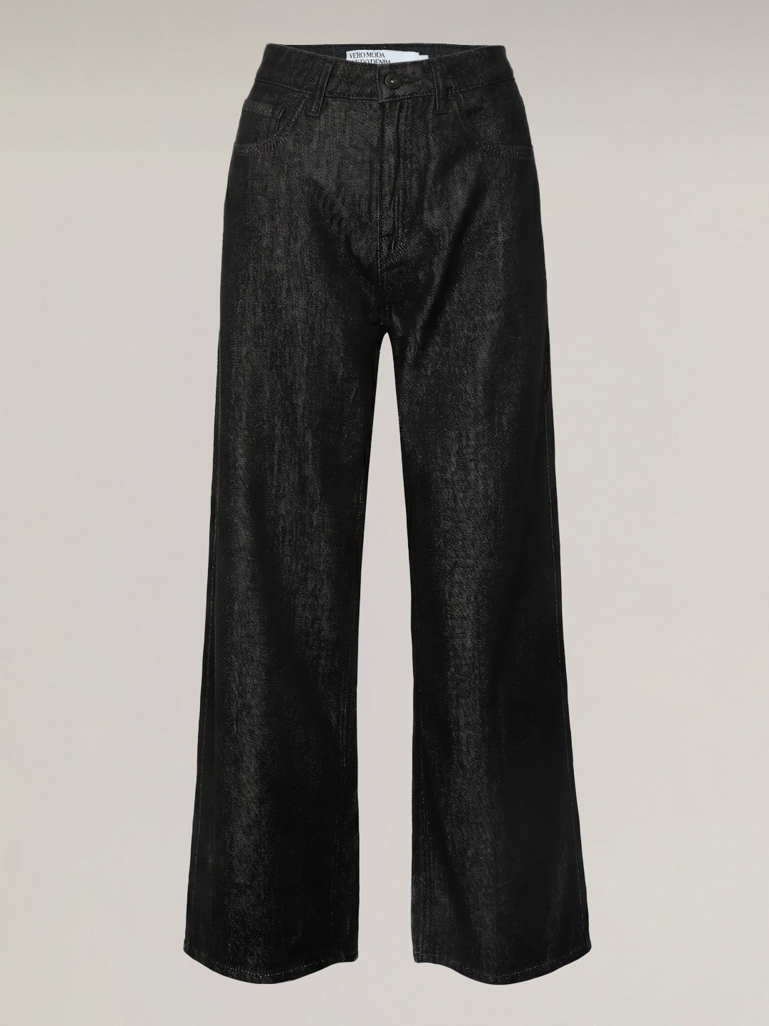 Black High Rise Straight Fit Jeans