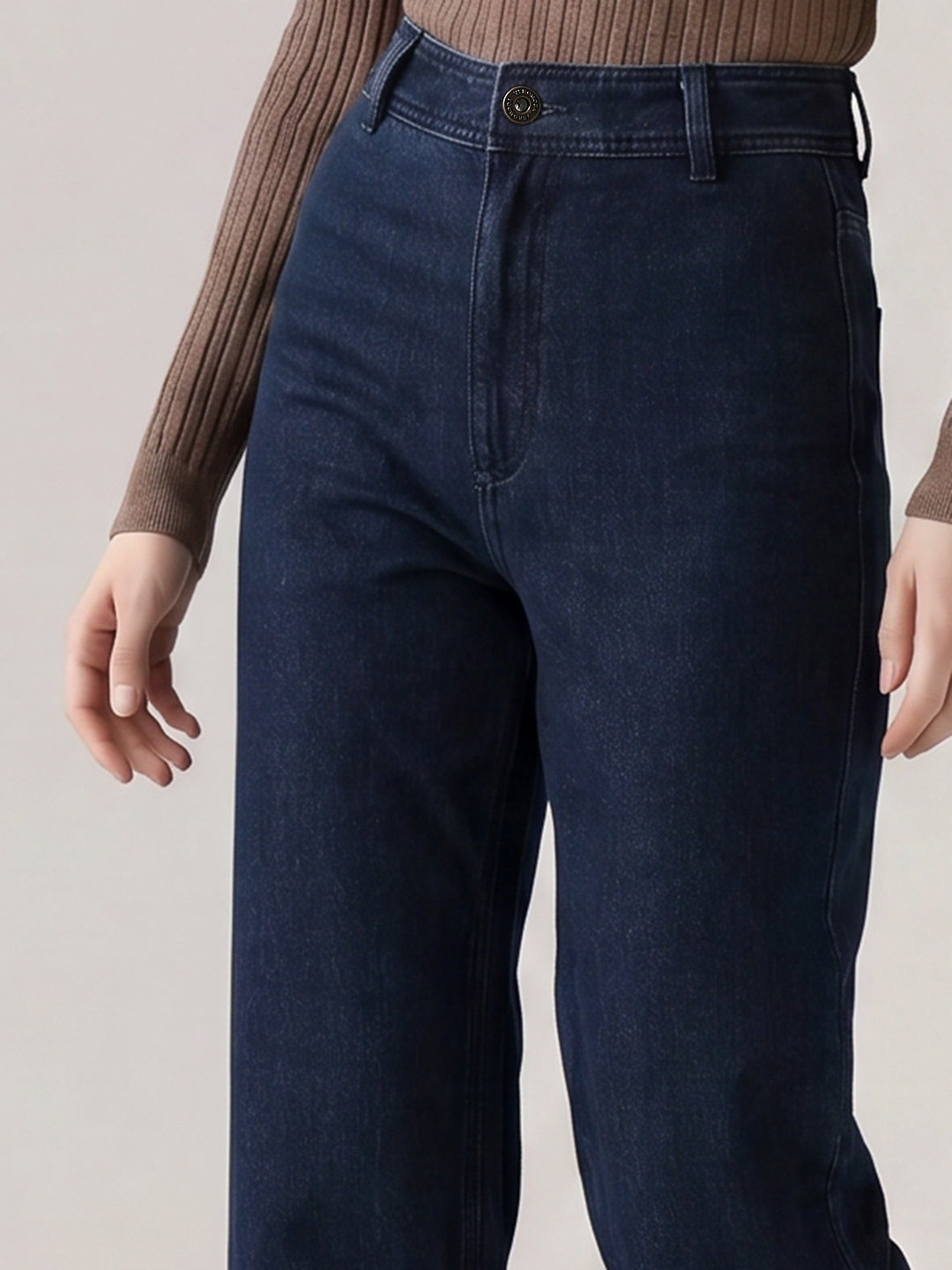 Dark Blue Wide Leg Jeans