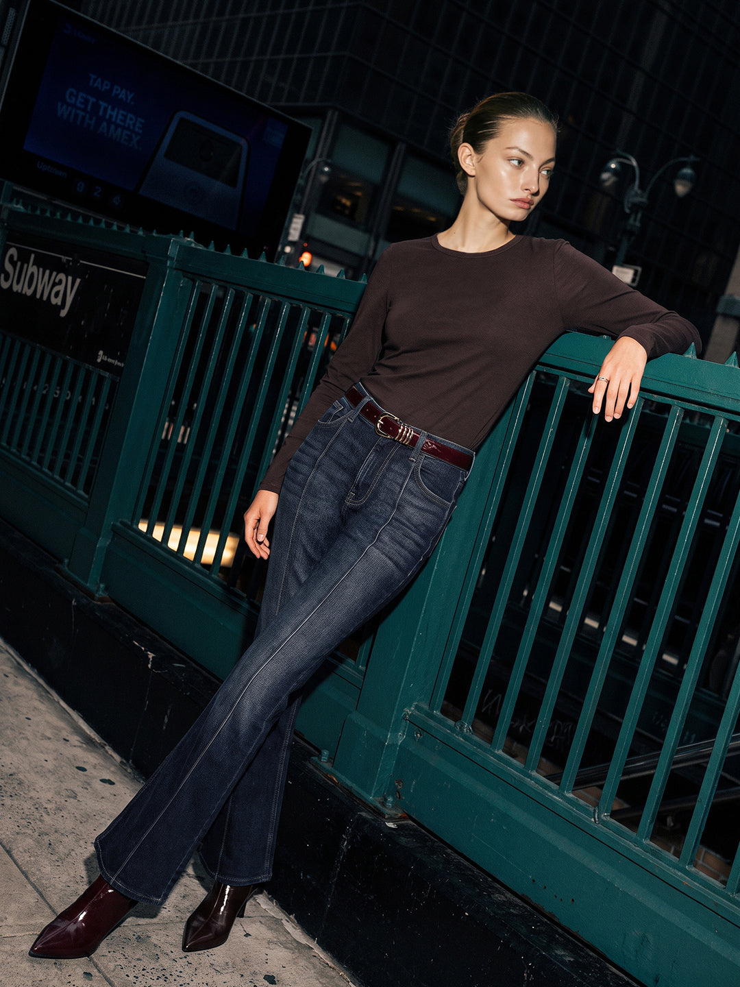 Dark Blue Bootcut Jeans