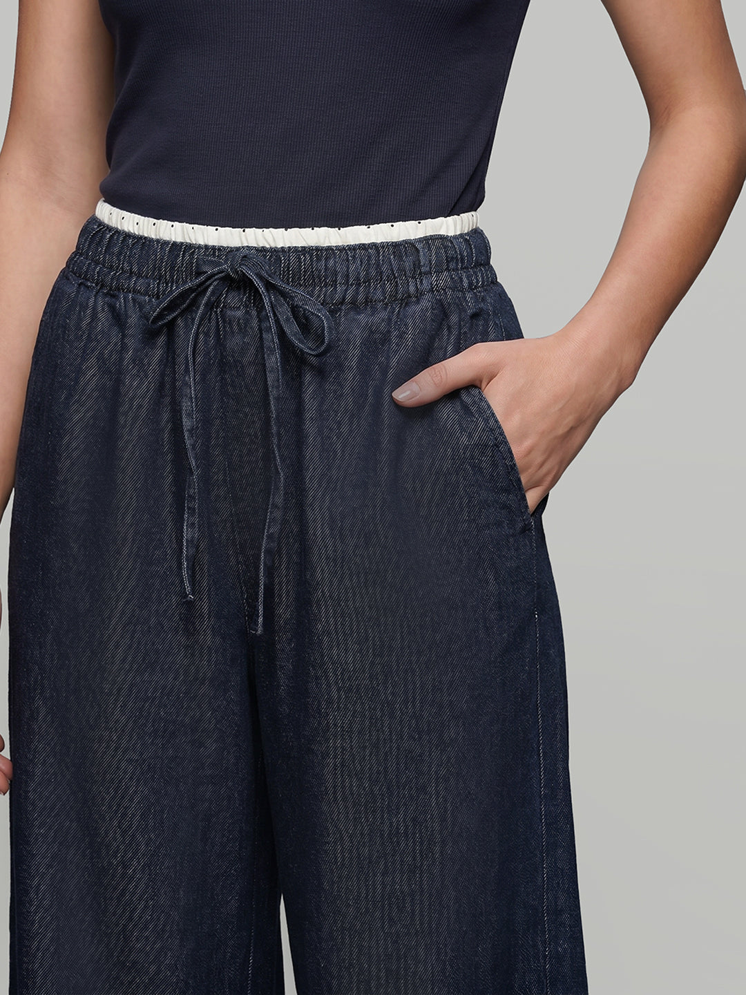 Dark Blue Denim Pants