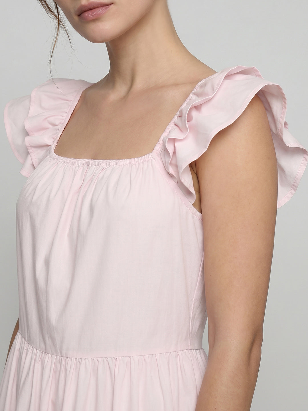 Pink Tiered Fit & Flare Dress