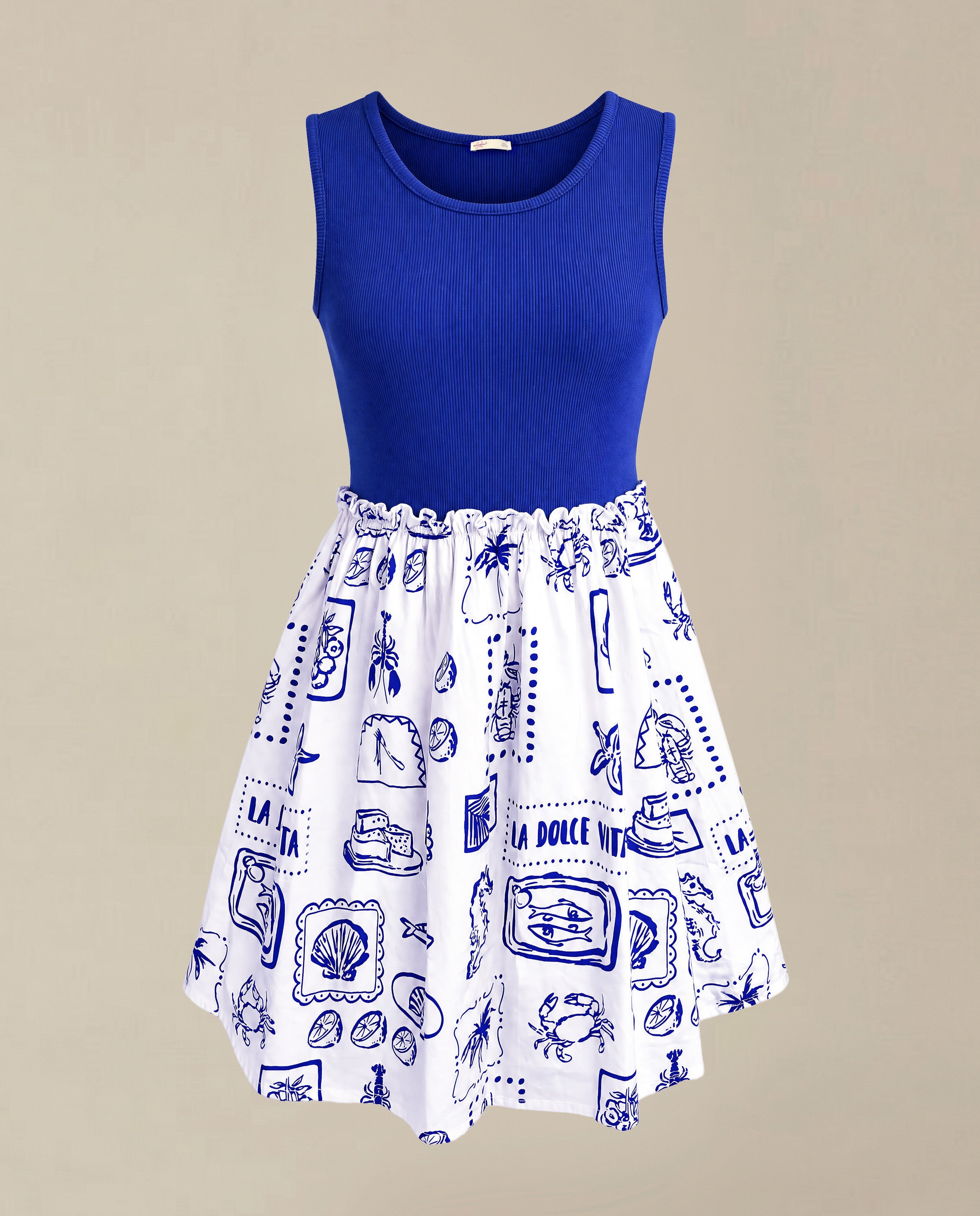 GIRLS Blue Colourblocked Dress