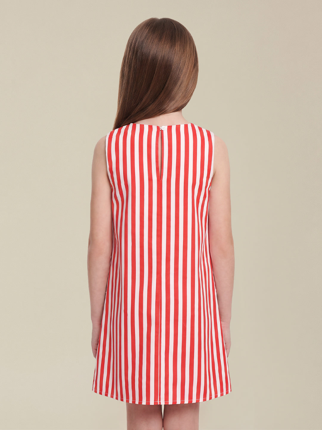 GIRLS Red Striped Dress