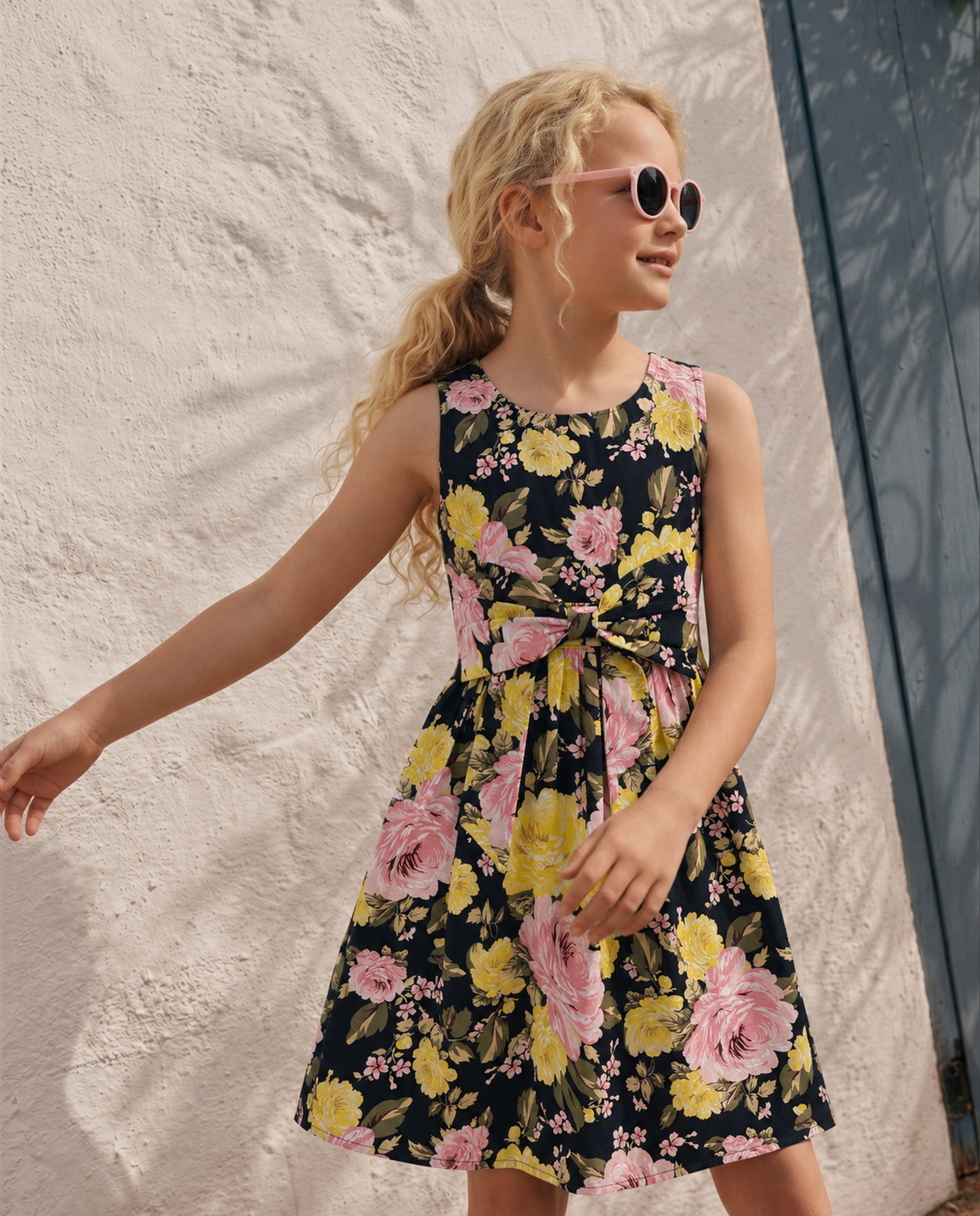 GIRLS Floral Cotton Dress