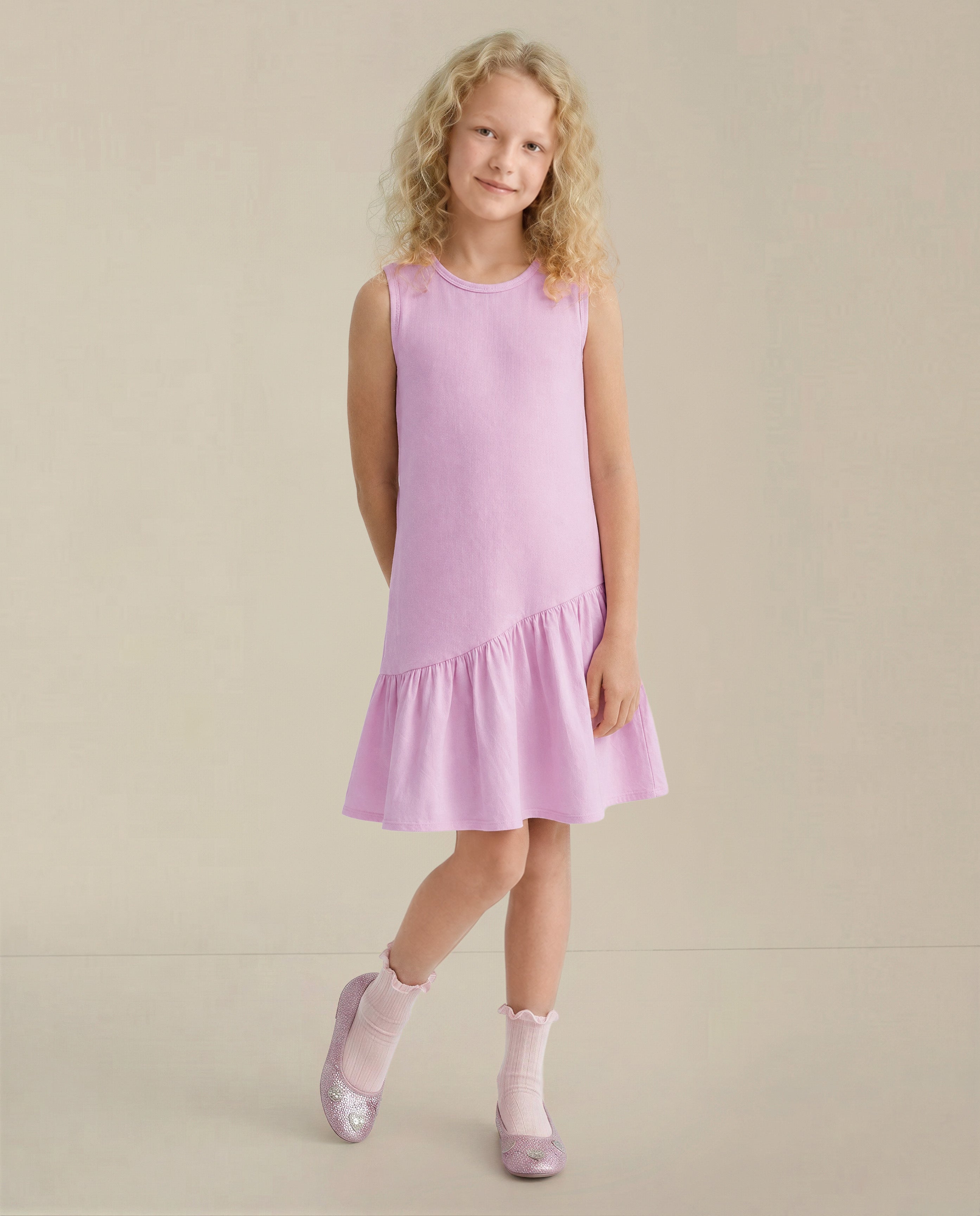 GIRLS Pink Fit & Flare Dress