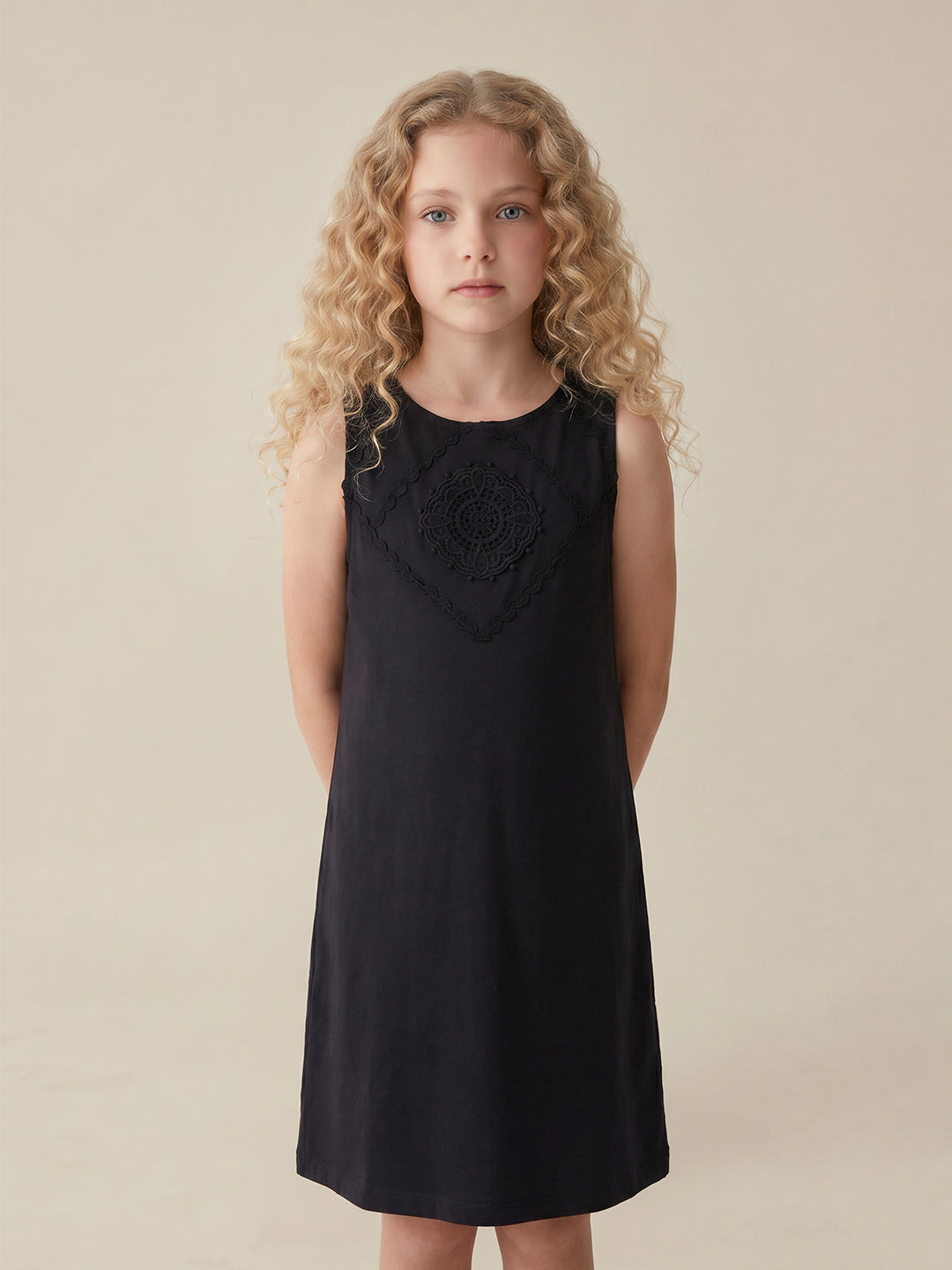 GIRLS Black Fit & Flare Dress