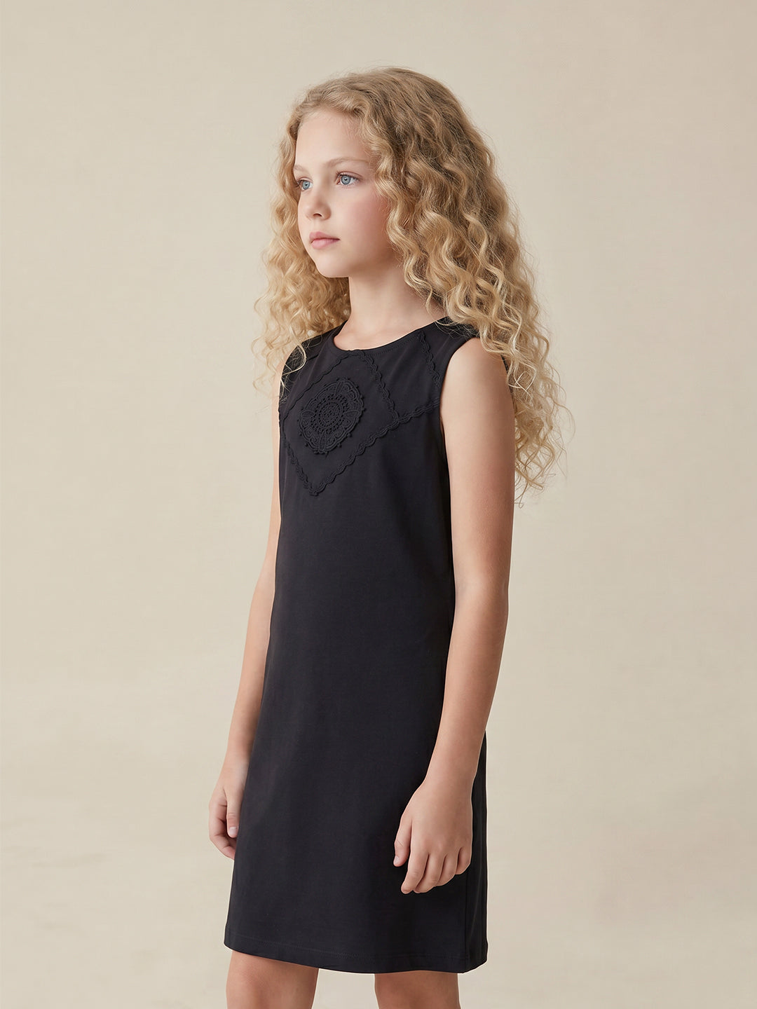 GIRLS Black Fit & Flare Dress