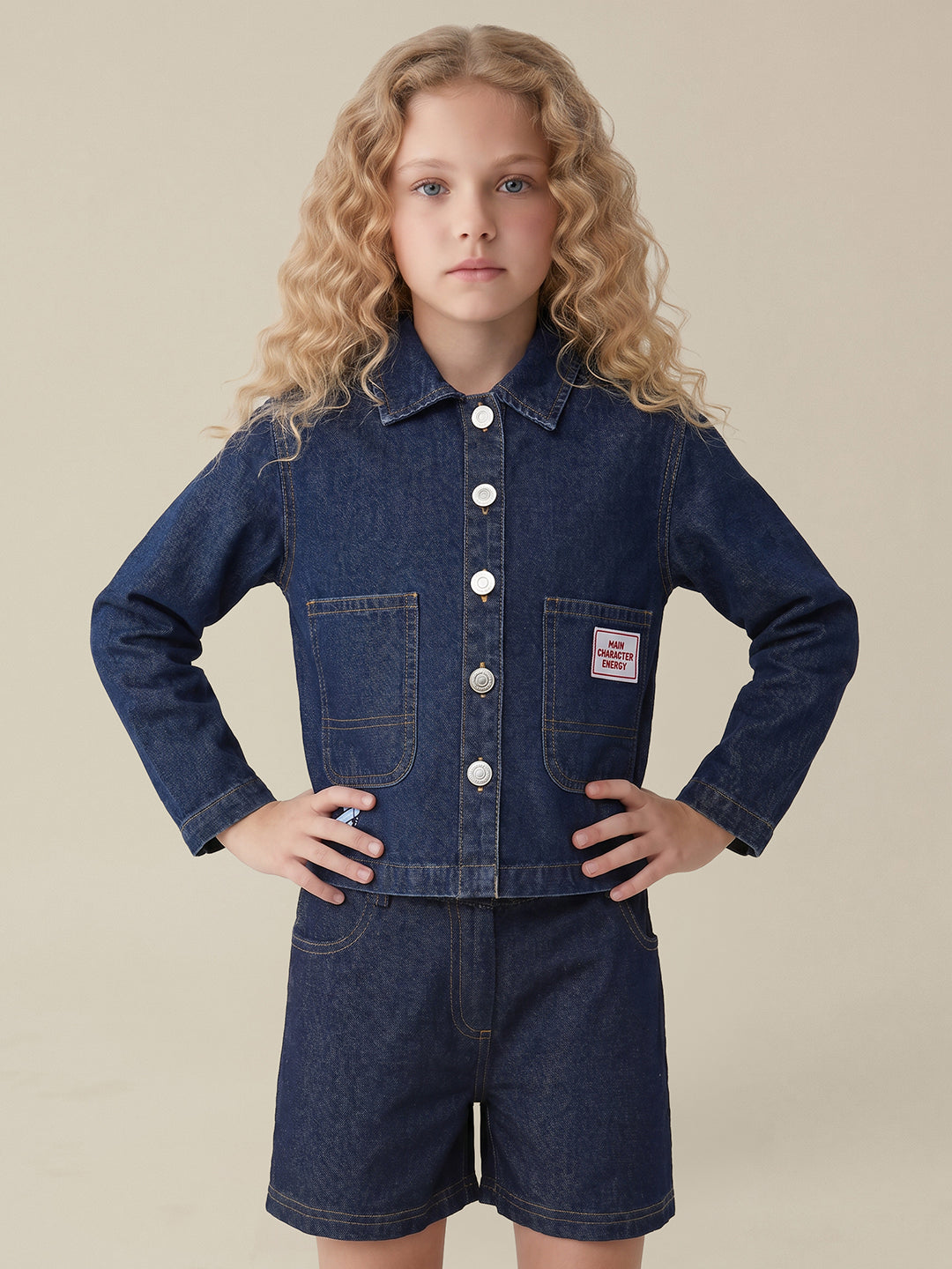 GIRLS Dark Blue Denim Jacket