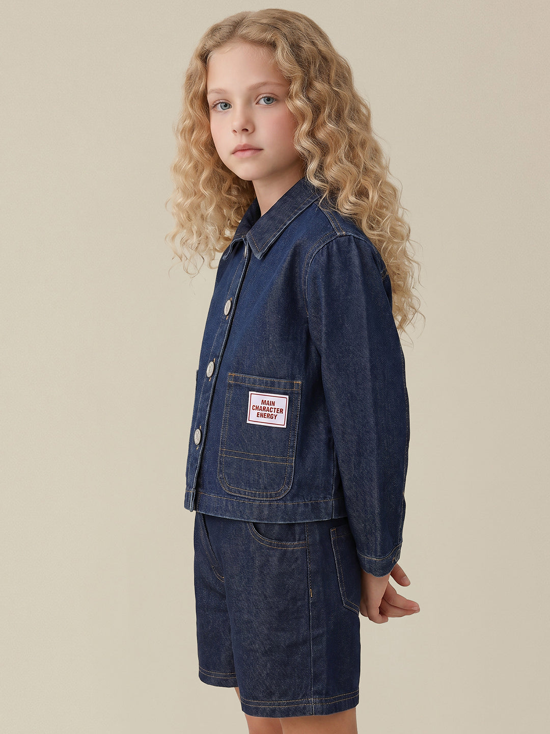 GIRLS Dark Blue Denim Jacket