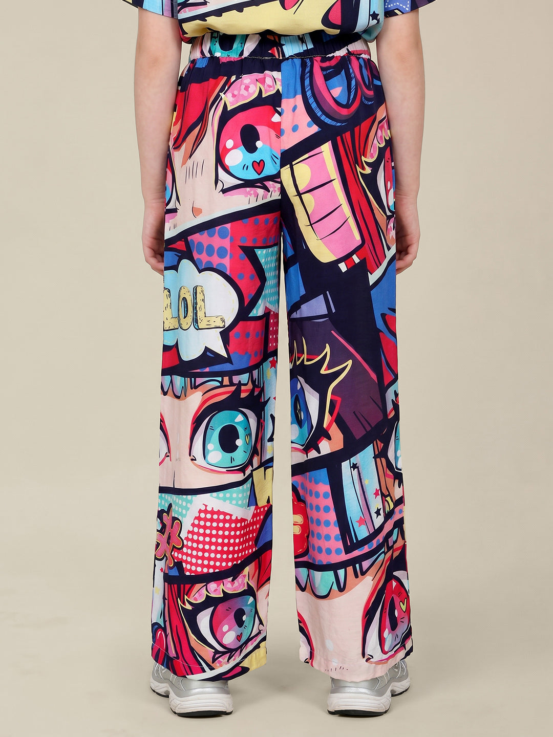 GIRLS Multi-Colour Printed Pants