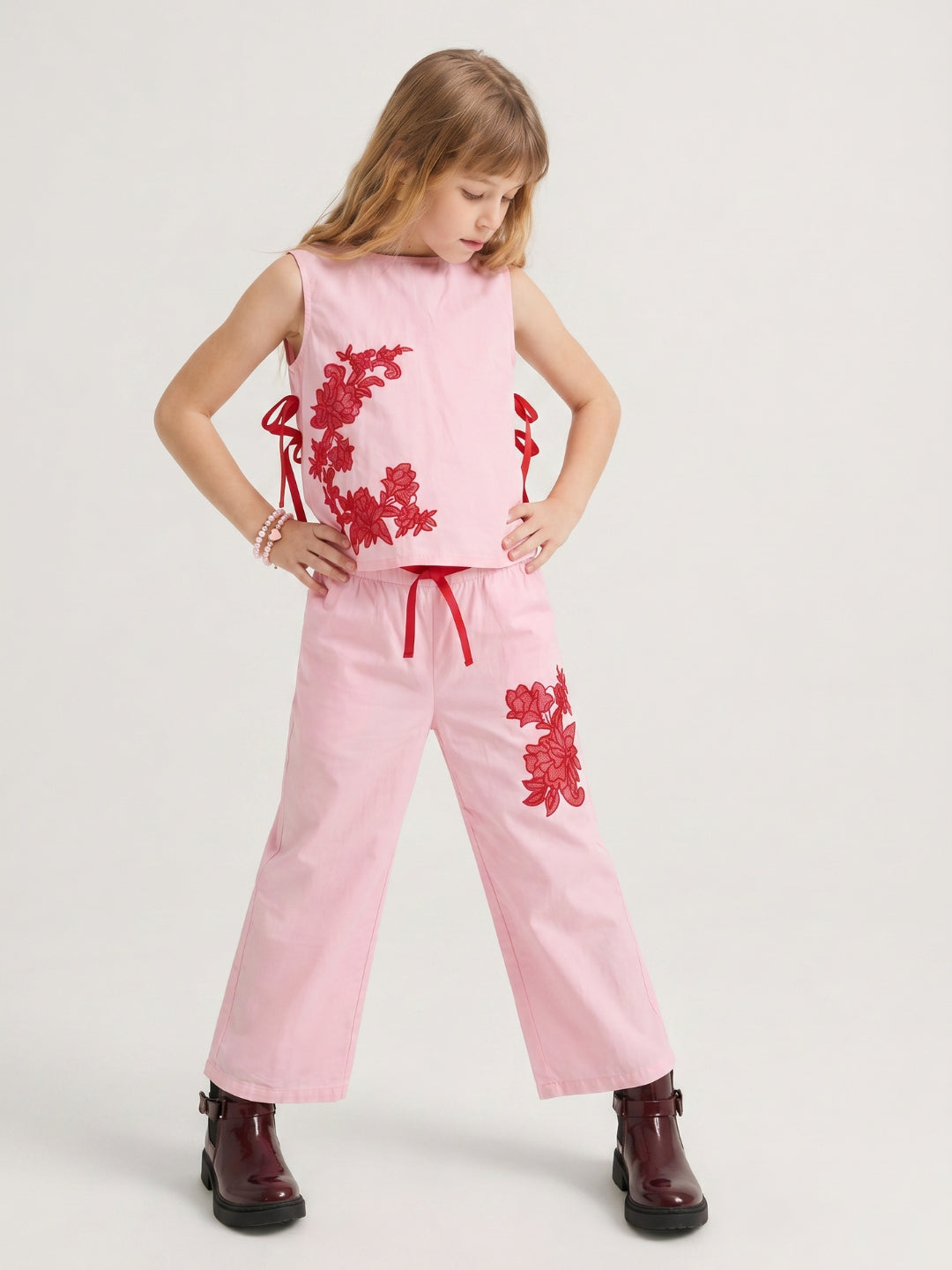 GIRLS Pink Printed Pants