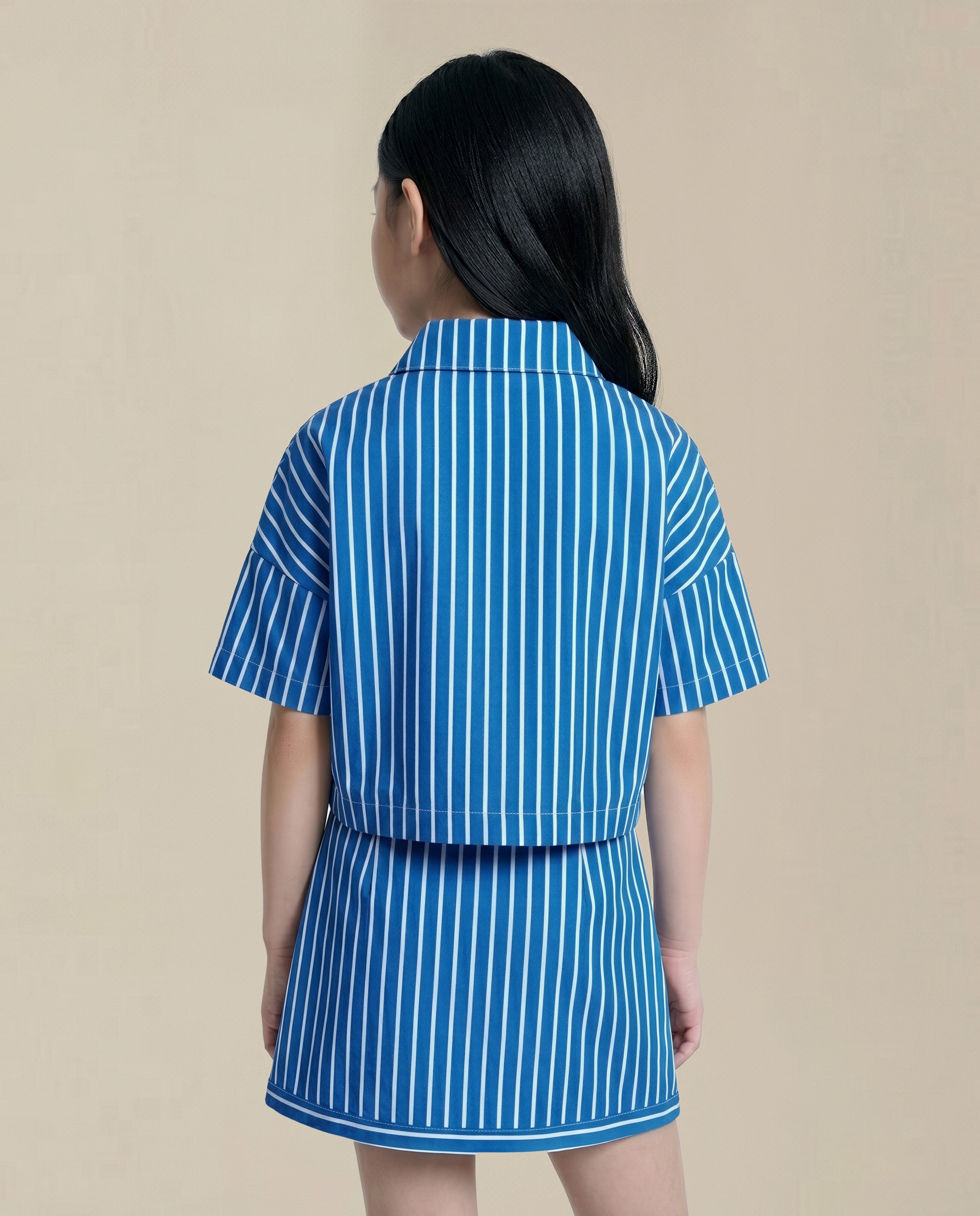 GIRLS Blue Striped Shirt