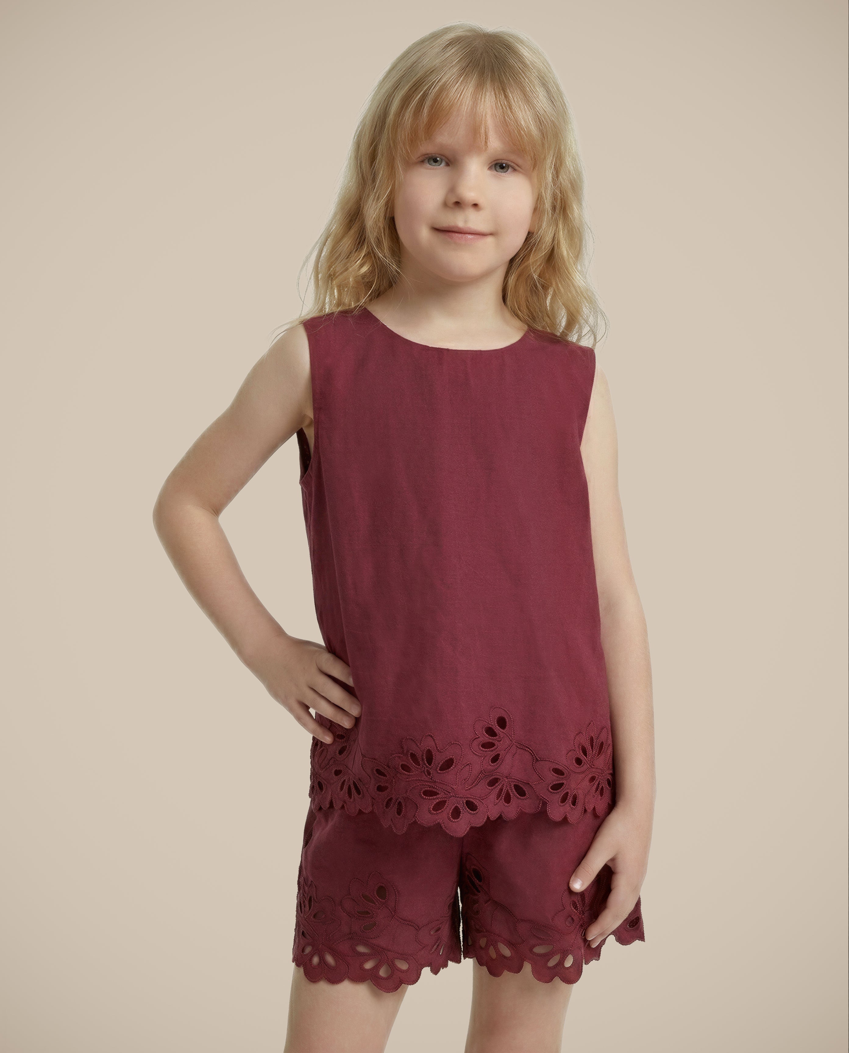 GIRLS Cotton Lace Top