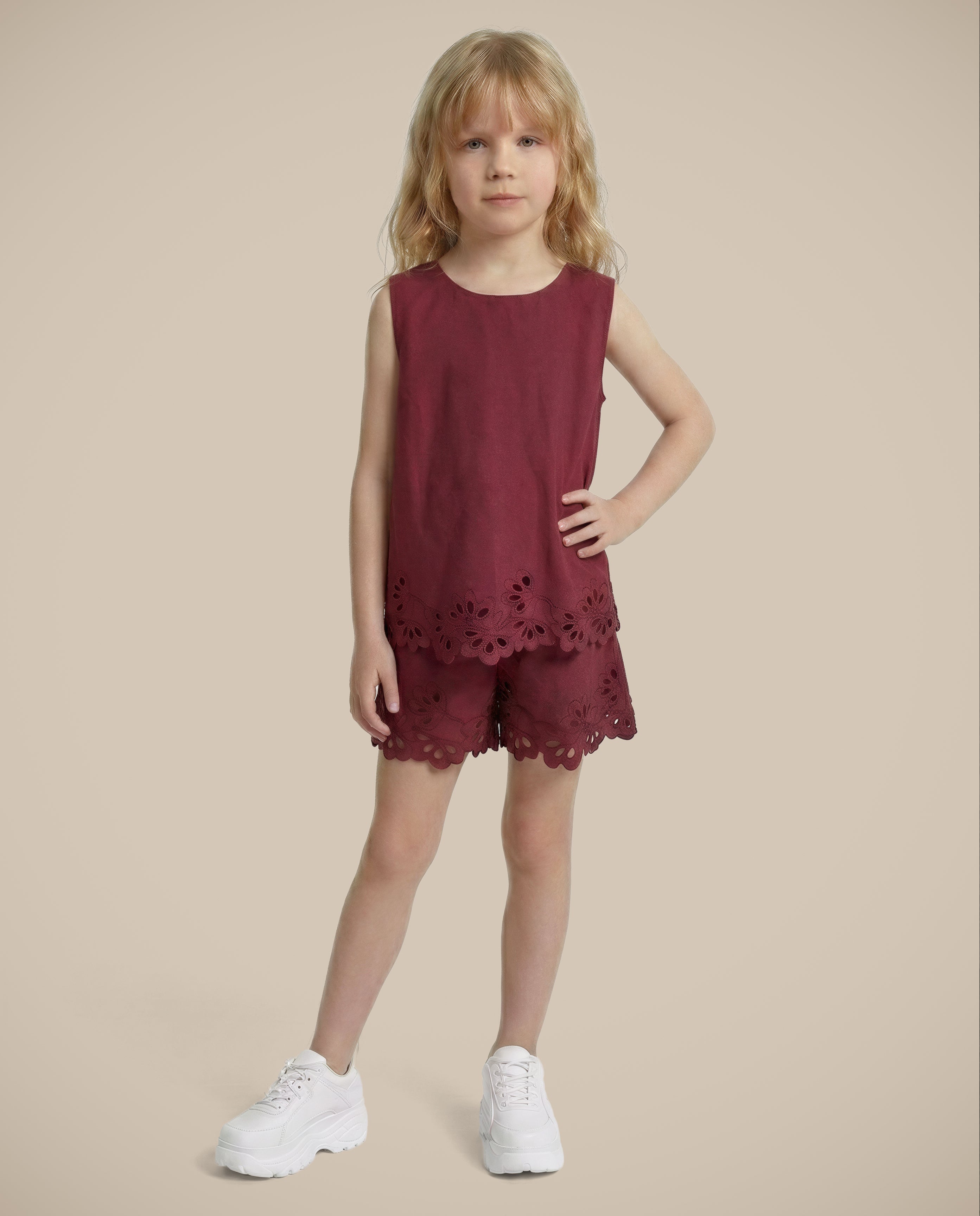 GIRLS Cotton Lace Top