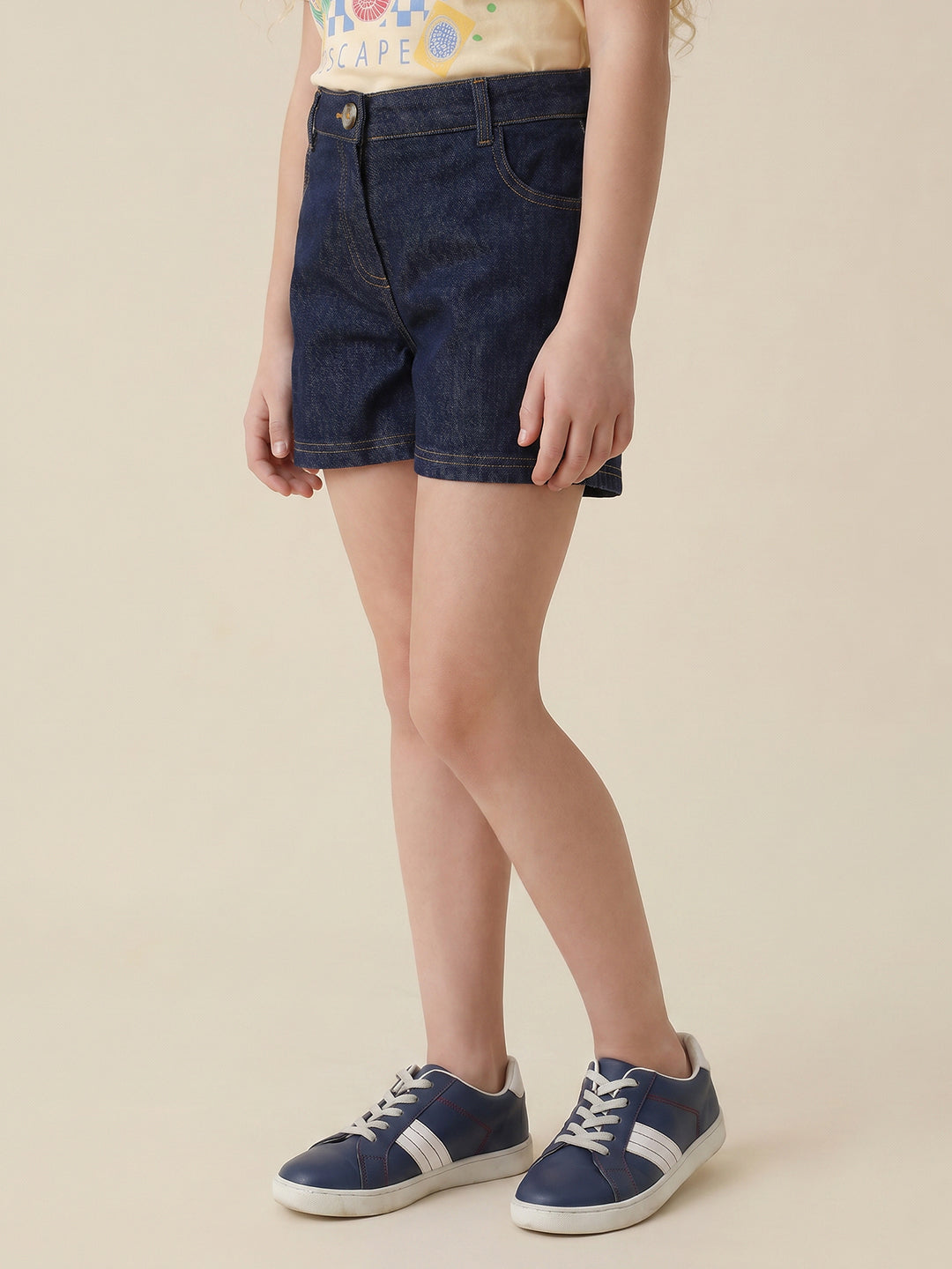 GIRLS Dark Blue Denim Shorts