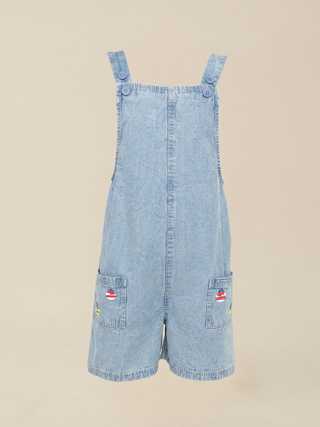 GIRLS Blue Denim Playsuit