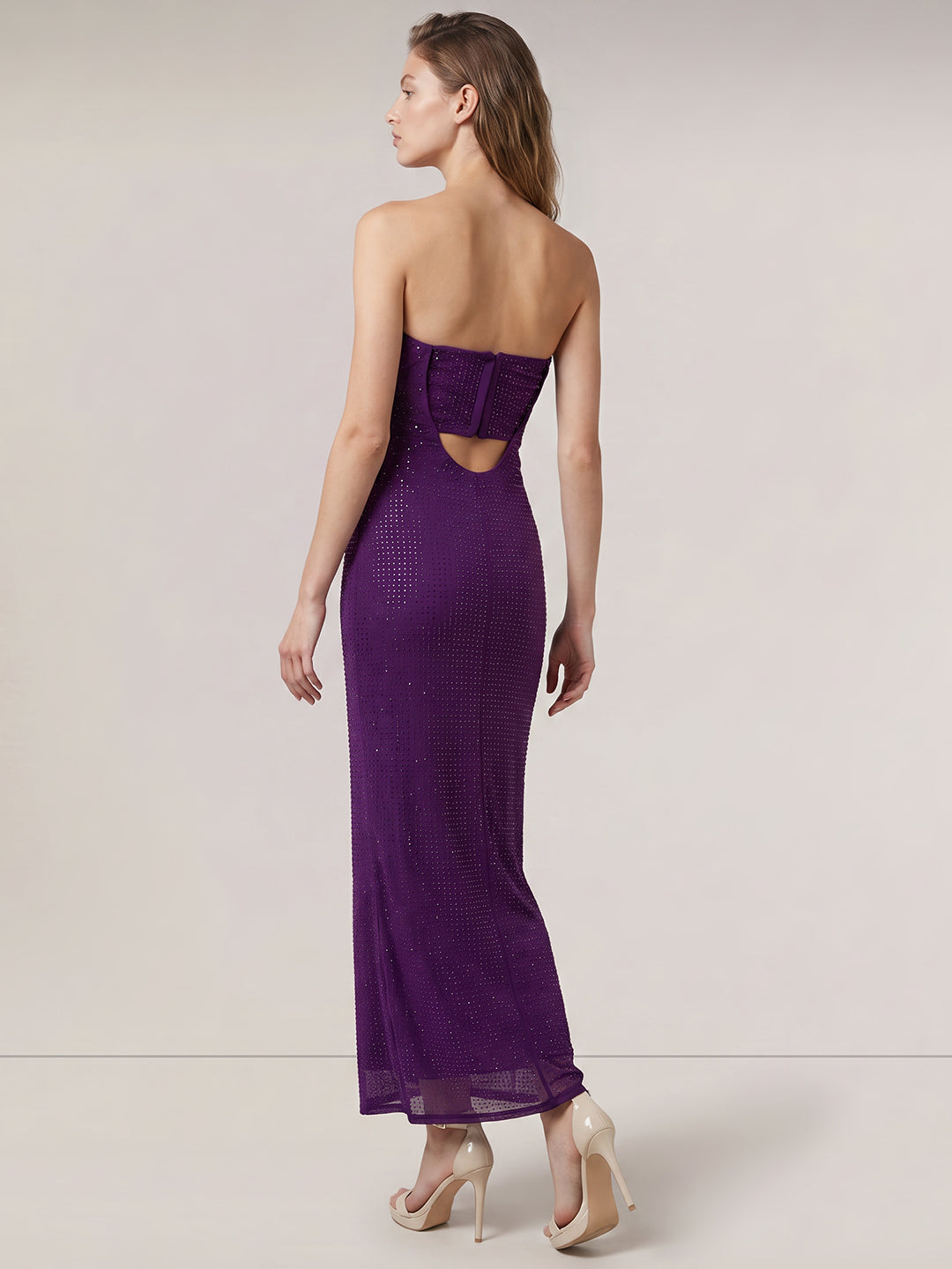Purple Embellished Dress