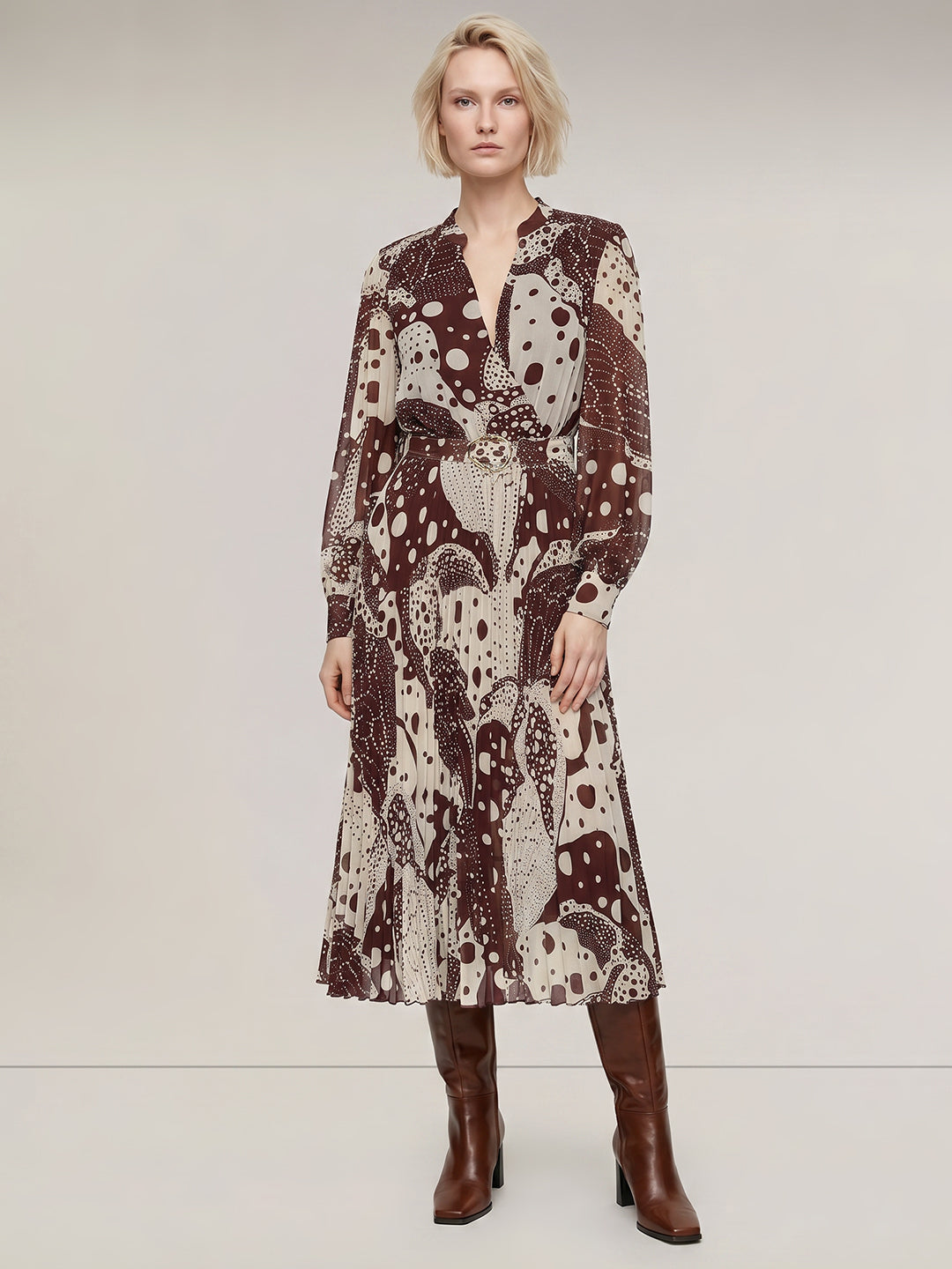 Printed Midi Dress