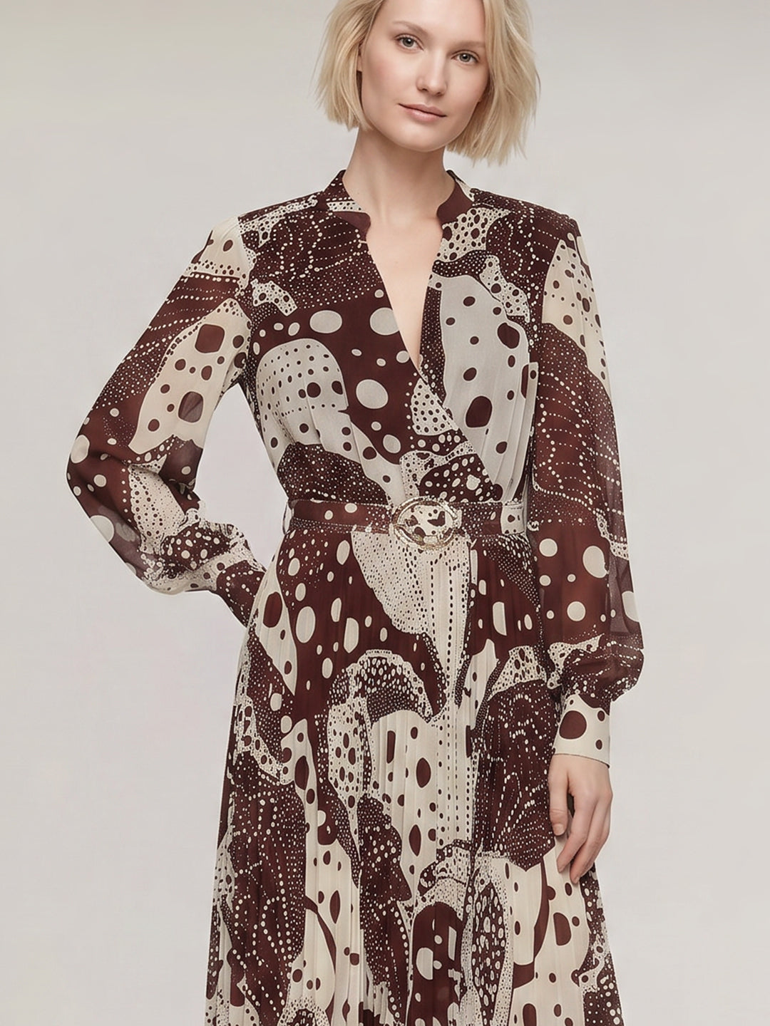 Printed Midi Dress
