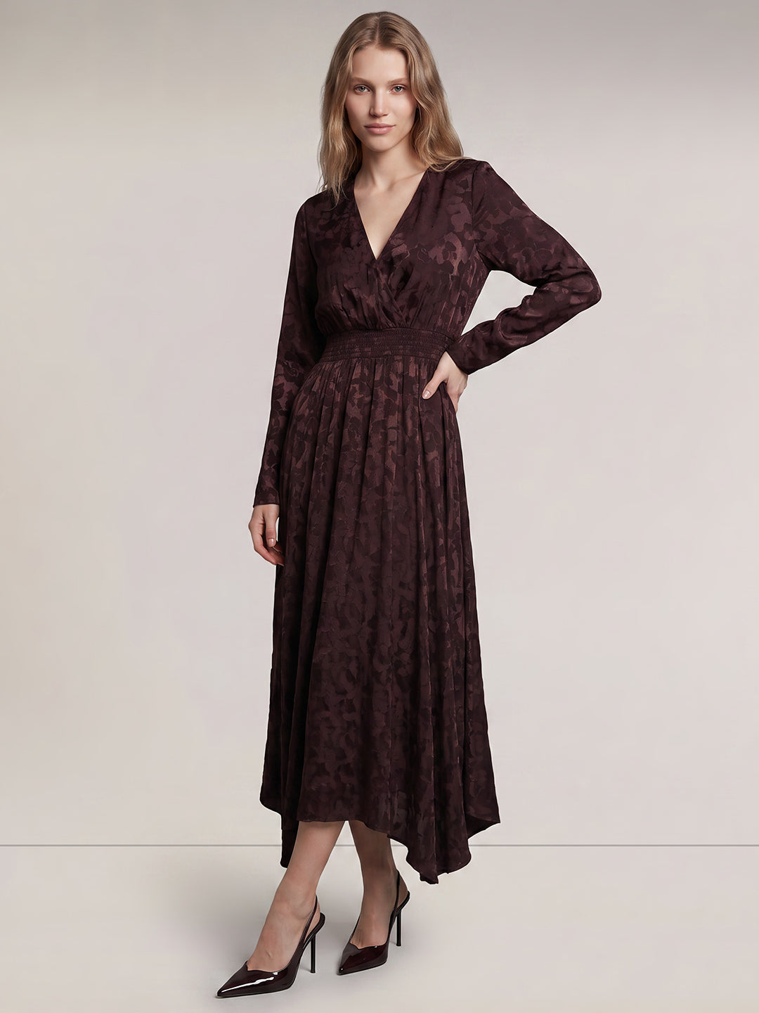 Floral V-Neck Midaxi Dress