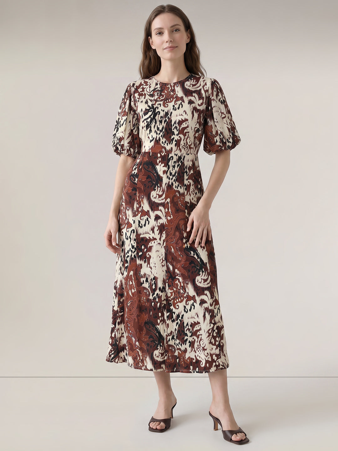 Printed Midi Dress
