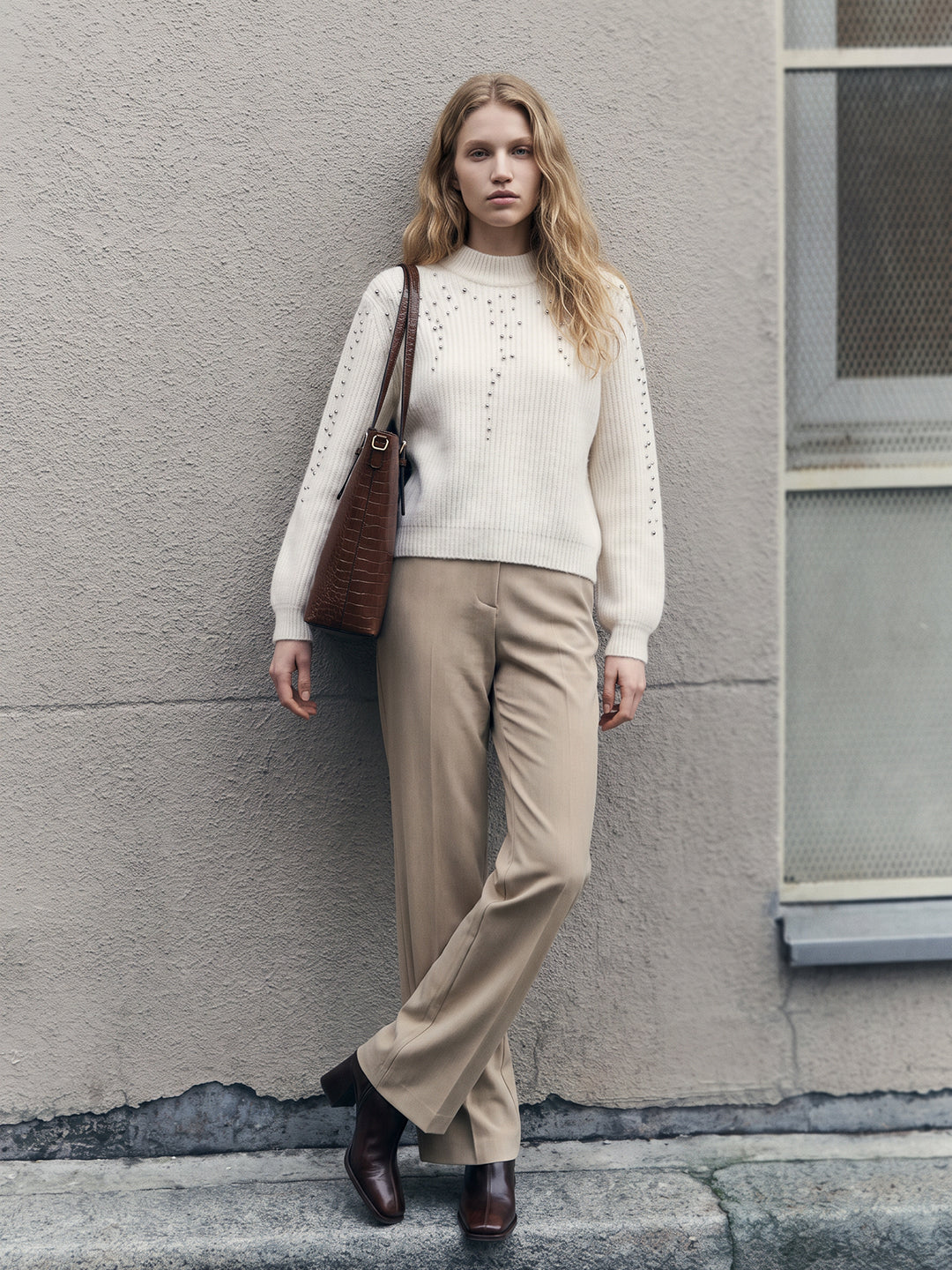 Mid Rise Bootcut Pants