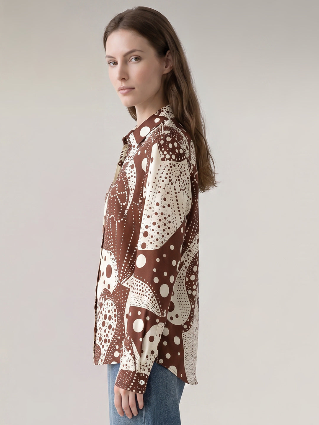 Brown Printed Shirt