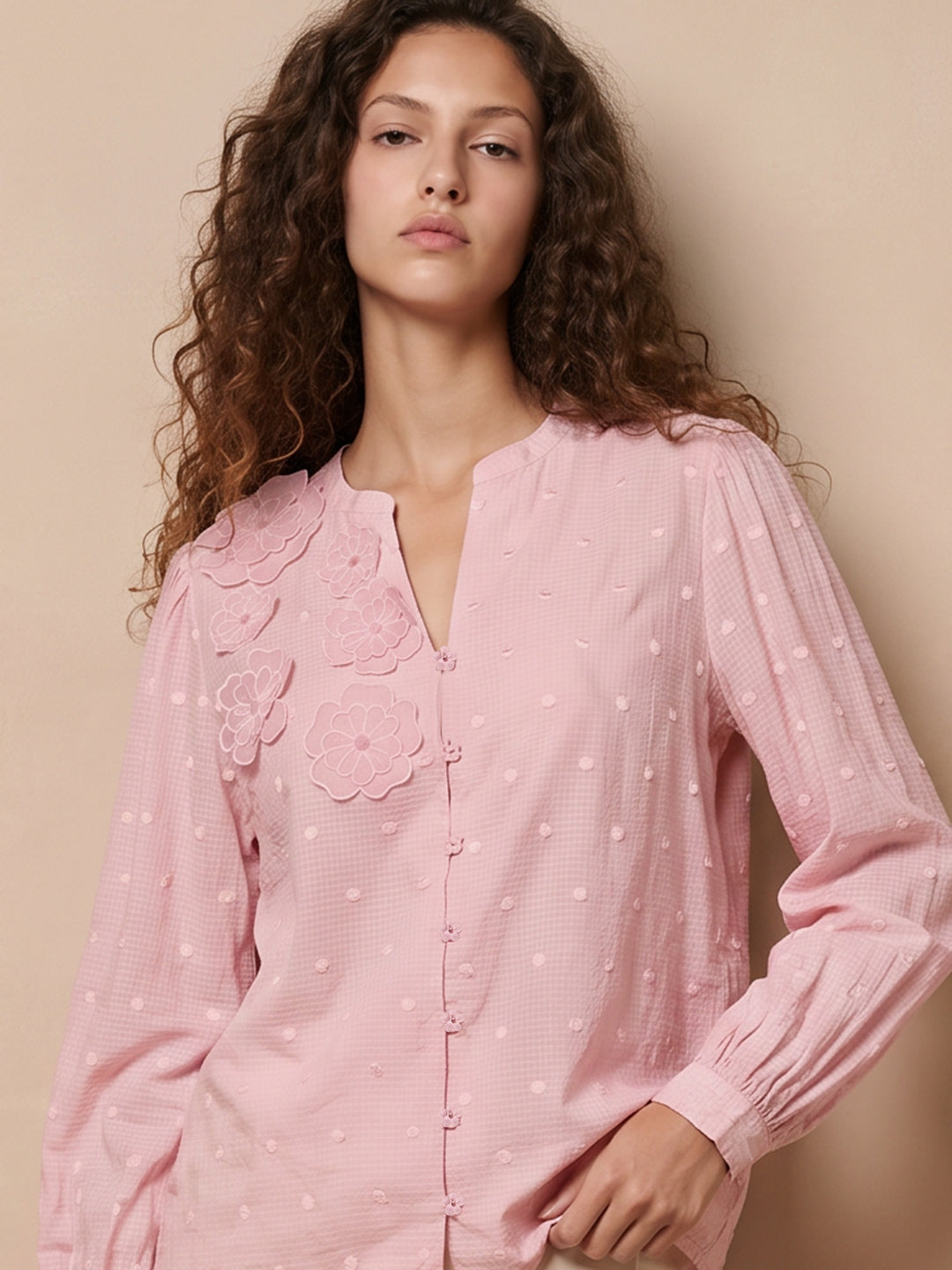 Pink Textured Top