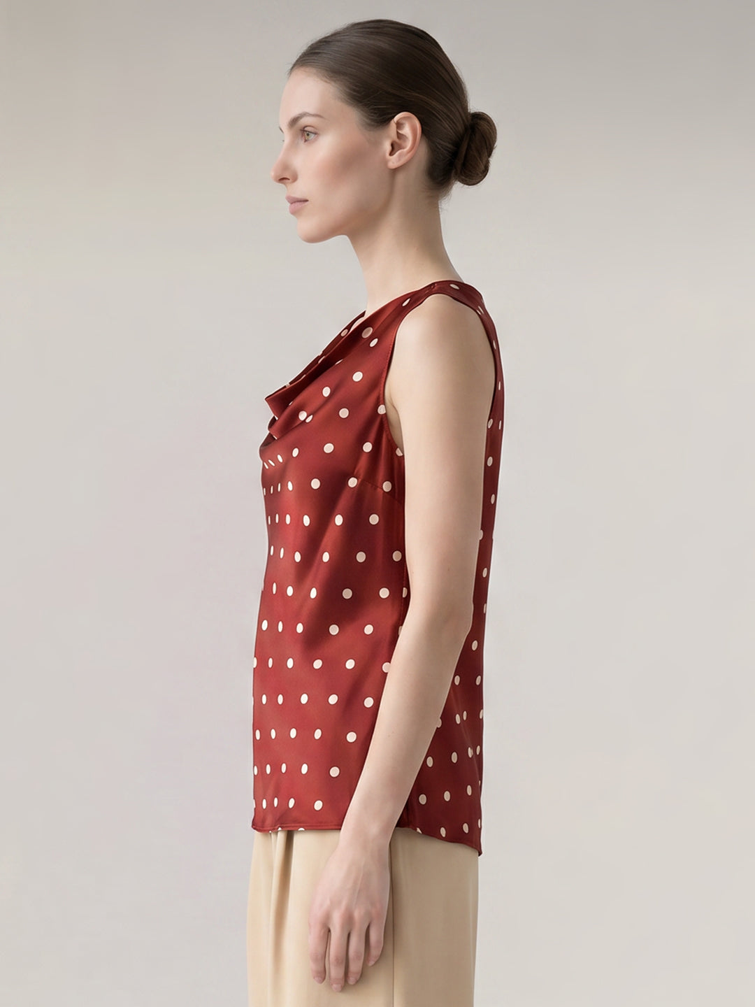 Brown Polka Dot Top