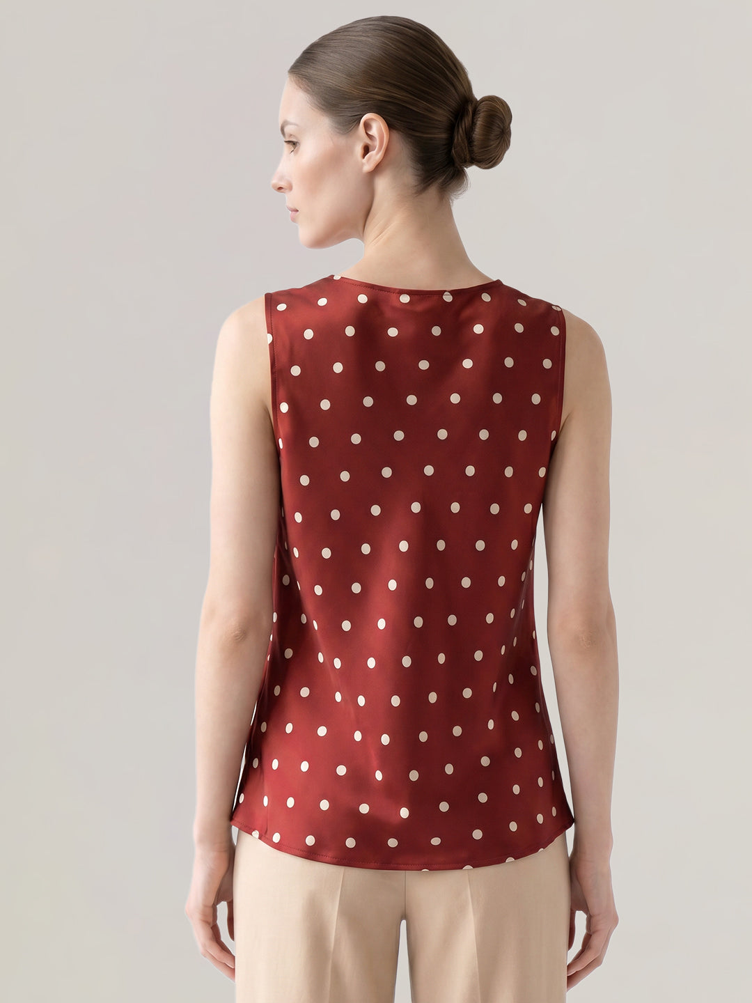 Brown Polka Dot Top